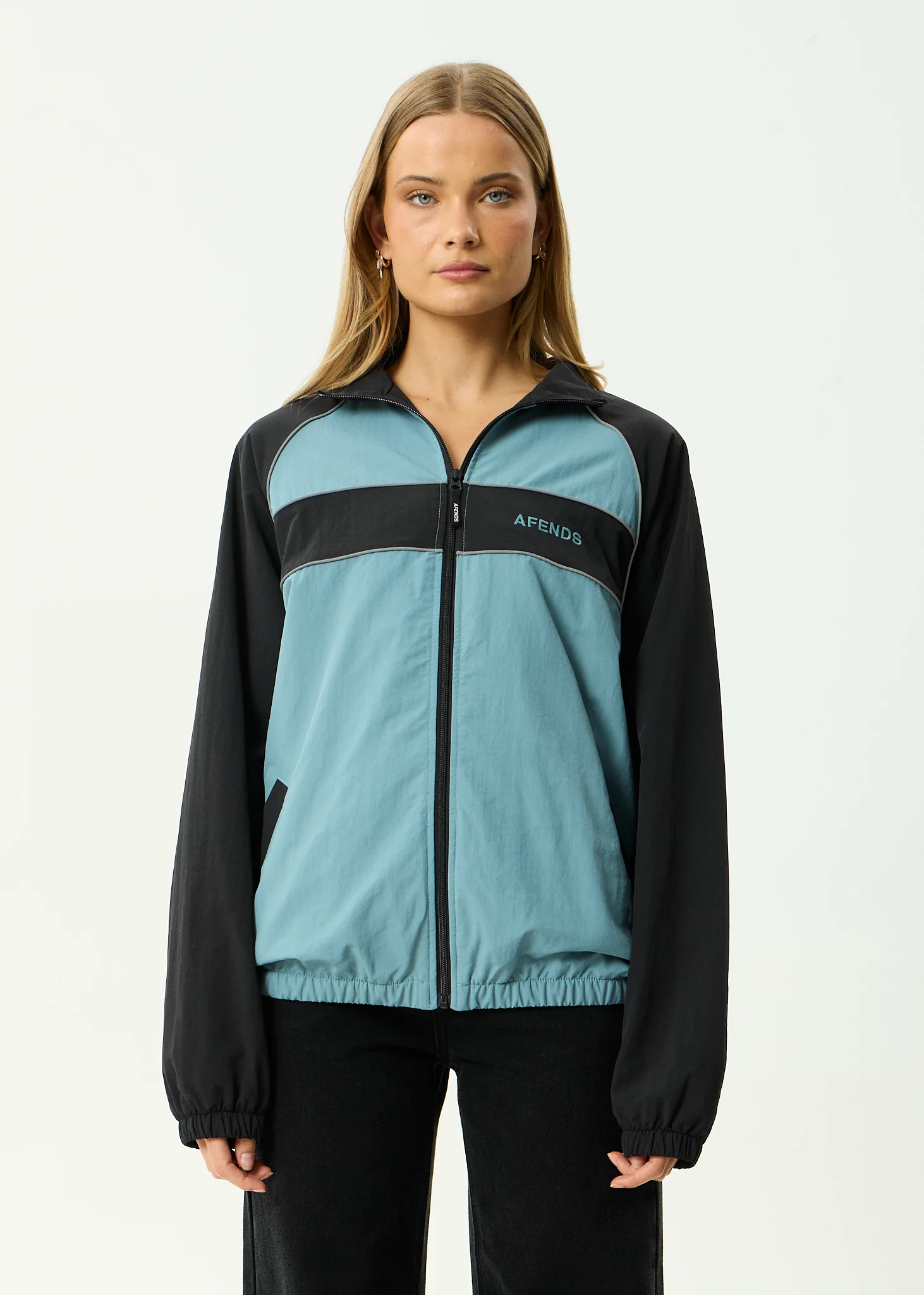 AFENDS Mens Spicy - Sports Spray Jacket - Ocean Spray - Image 2