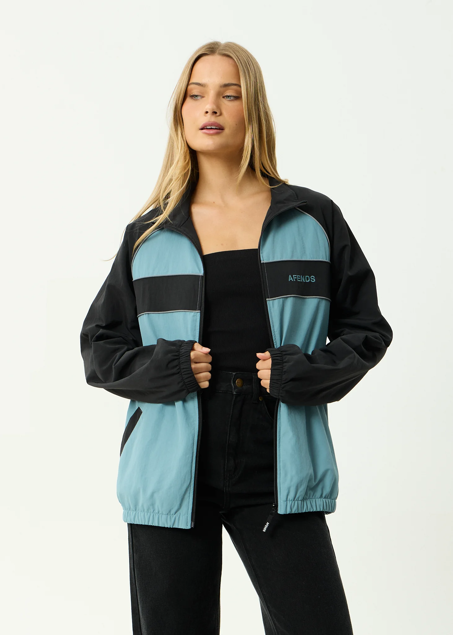 AFENDS Mens Spicy - Sports Spray Jacket - Ocean Spray - Image 4