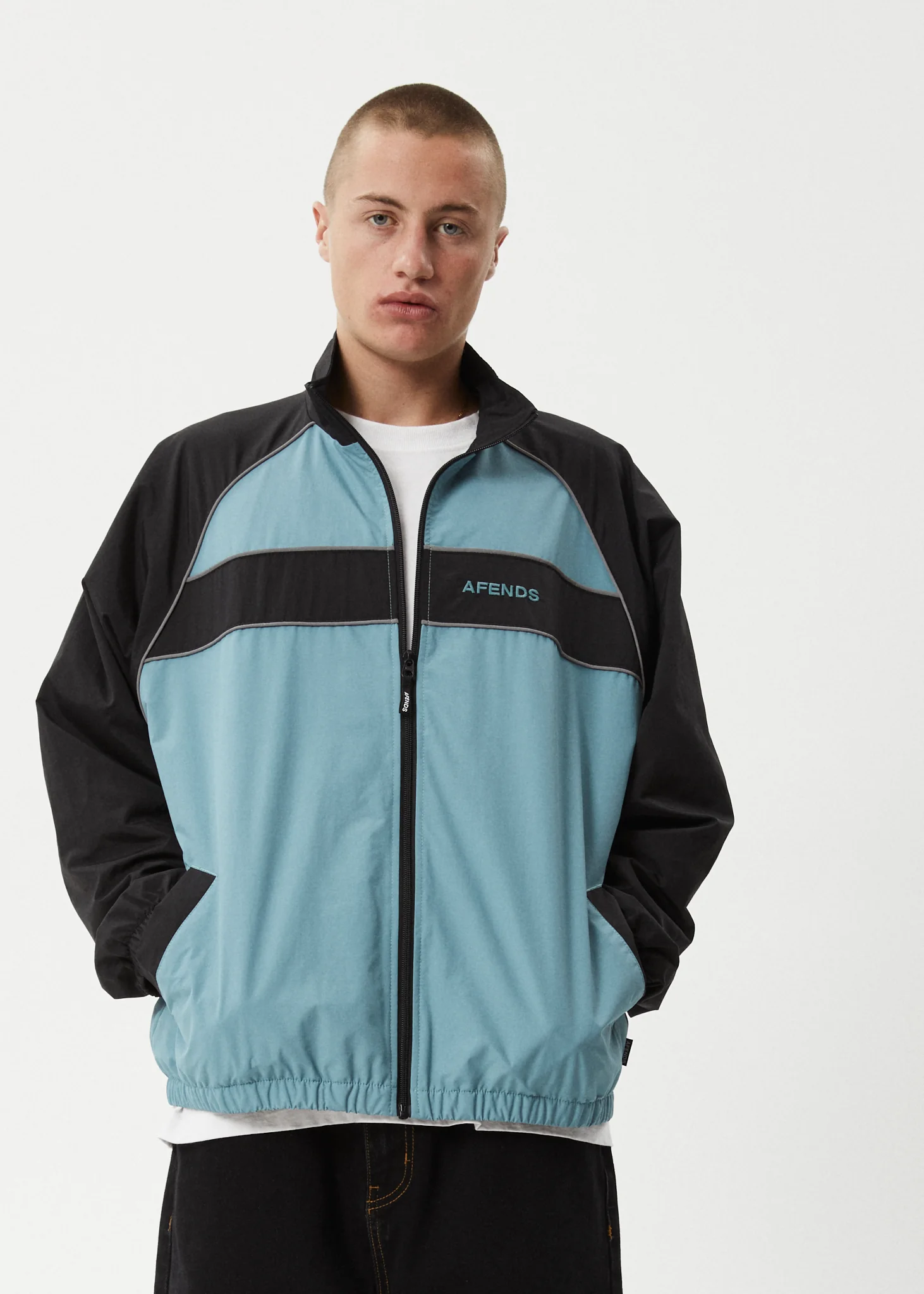 AFENDS Mens Spicy - Sports Spray Jacket - Ocean Spray - Image 5