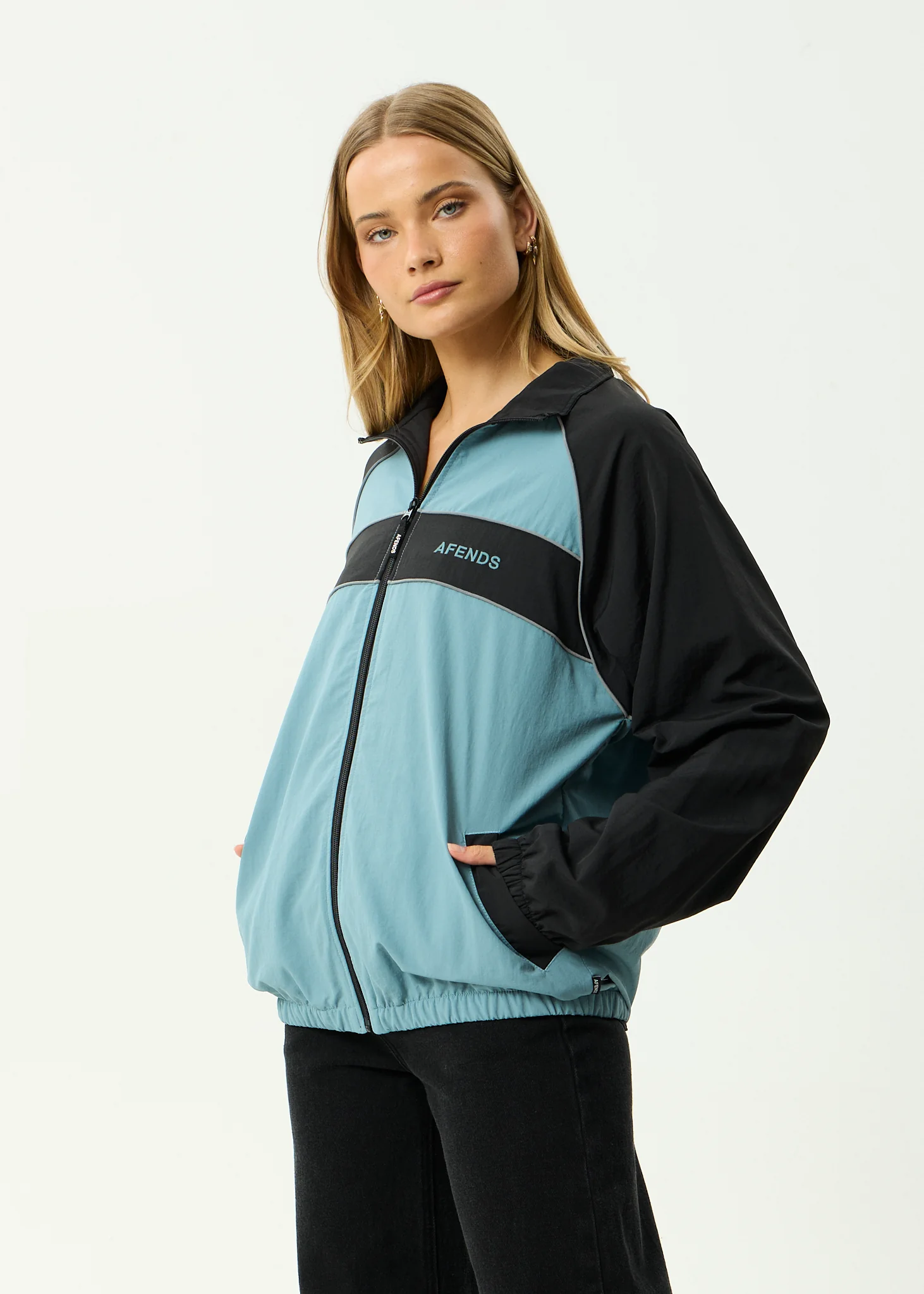 AFENDS Mens Spicy - Sports Spray Jacket - Ocean Spray - Image 6