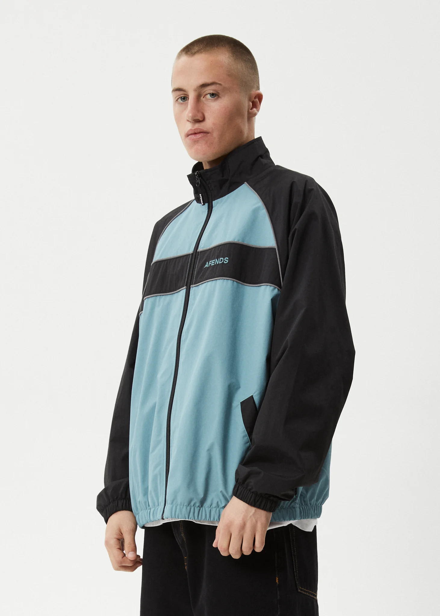 AFENDS Mens Spicy - Sports Spray Jacket - Ocean Spray - Image 7