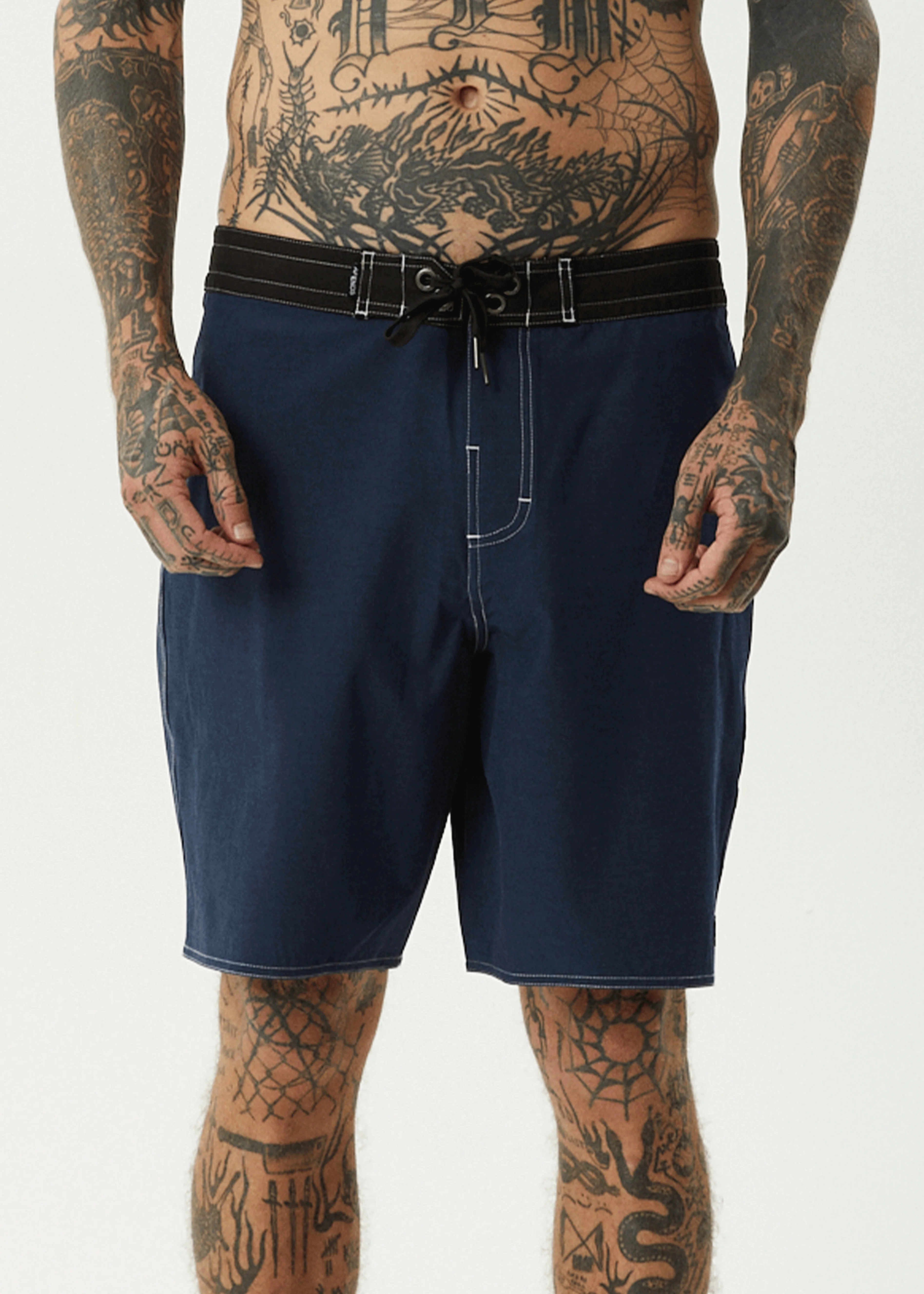 AFENDS Mens Surf Related - Fixed Waist Boardshort 20" - Navy - Image 2