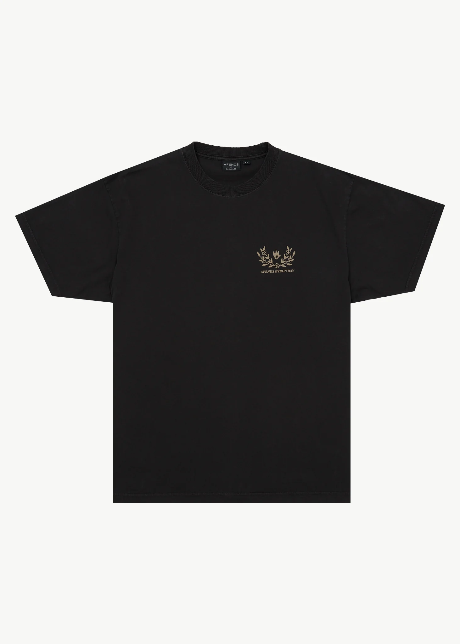 AFENDS Mens Surf Related - Boxy Tee - Stone Black