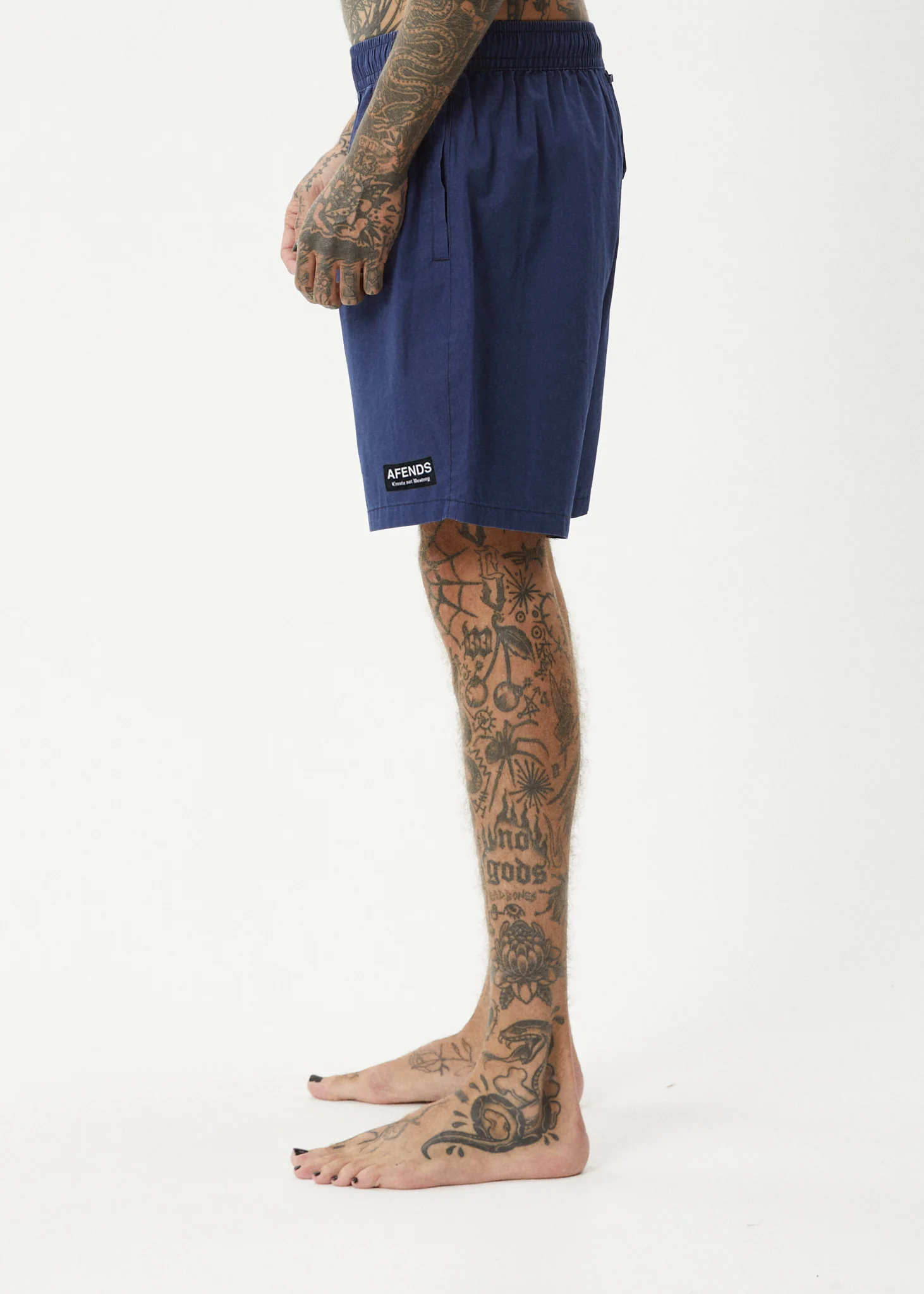AFENDS Mens The Dopamine - Swim Short 18" - Navy - Image 4
