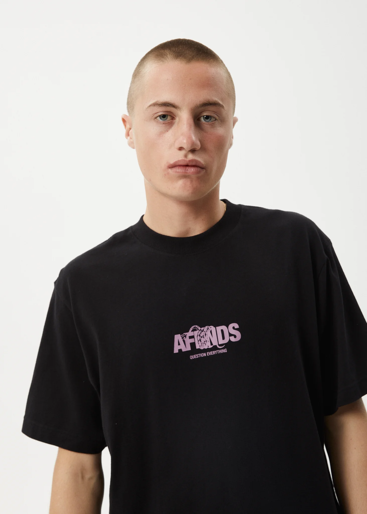 AFENDS Mens Tread - Retro Tee - Black - Image 7