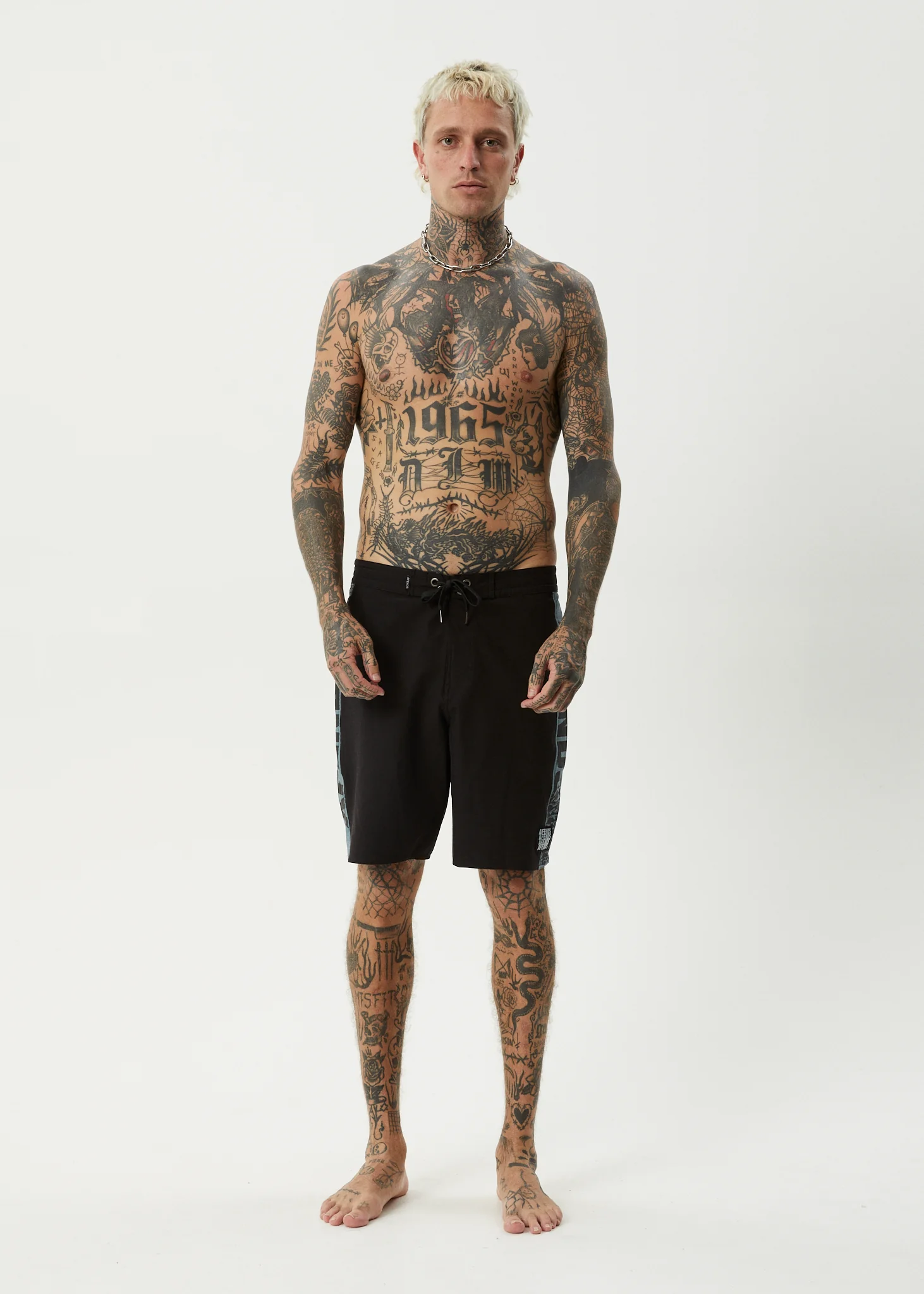 AFENDS Mens Tread - Surf Related Boardshort 20" - Black - Image 9