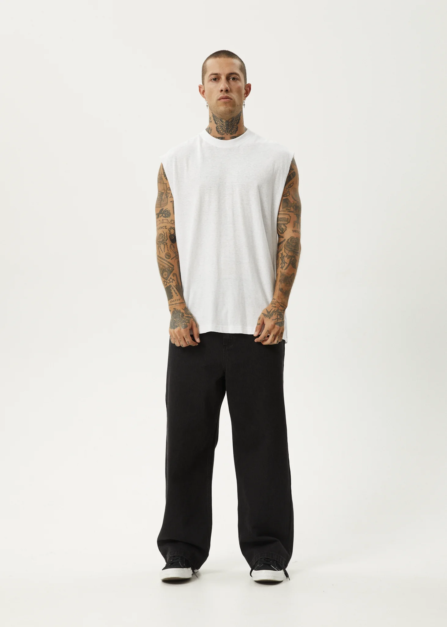 AFENDS Mens Vacation - Sleeveless Tee - White - Image 6