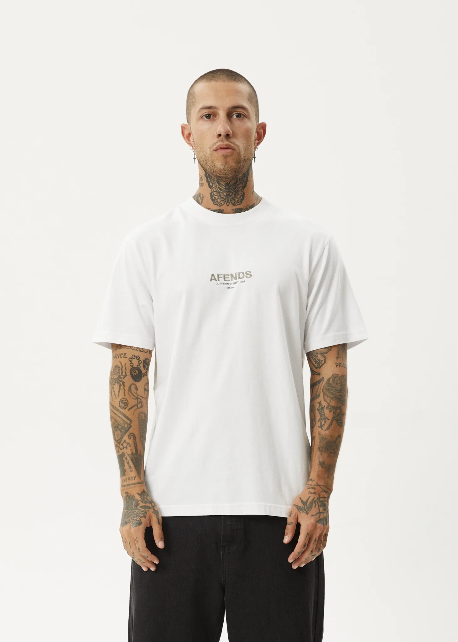 AFENDS Mens Vinyl - Retro Tee - White - Image 2