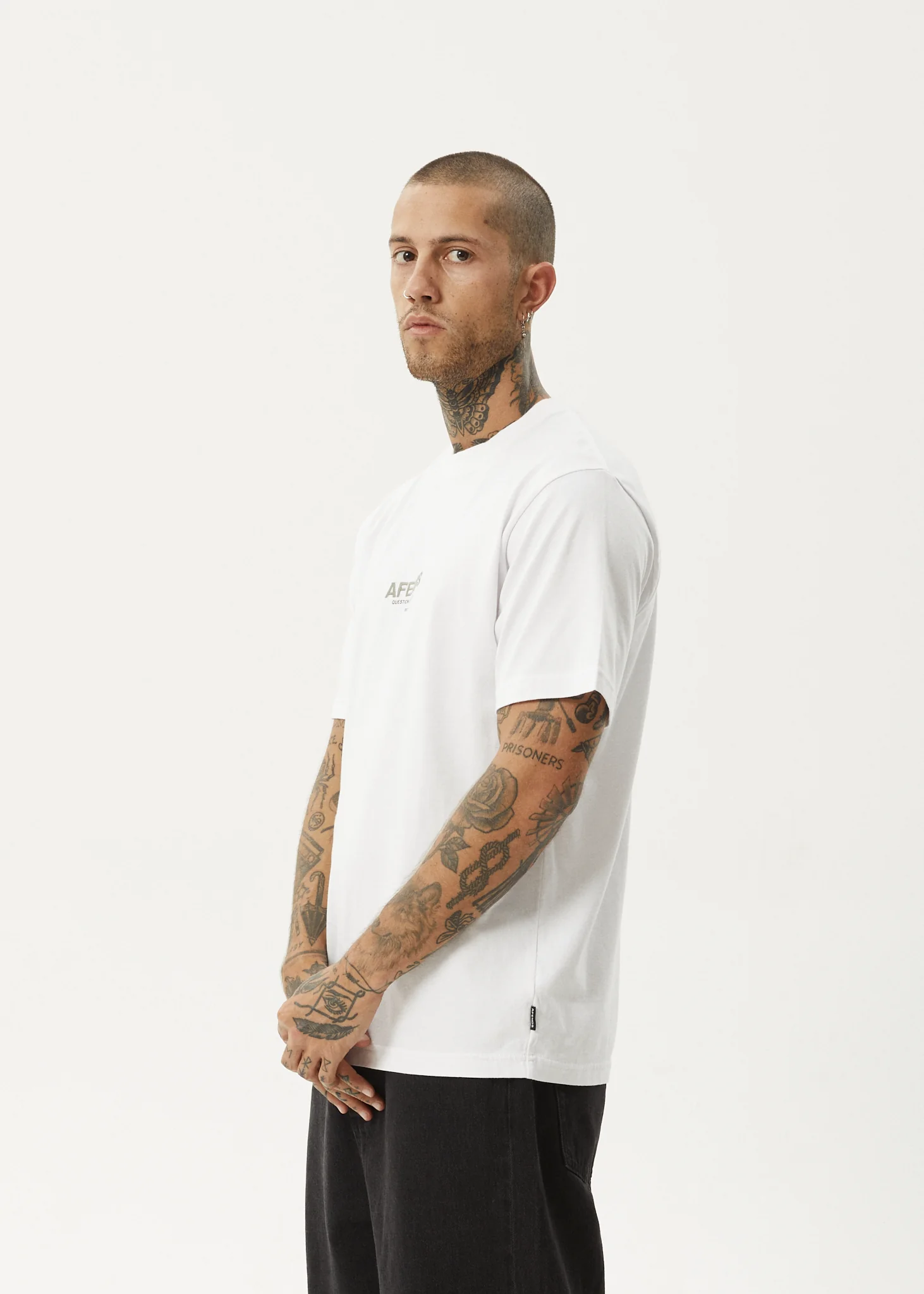 AFENDS Mens Vinyl - Retro Tee - White - Image 3