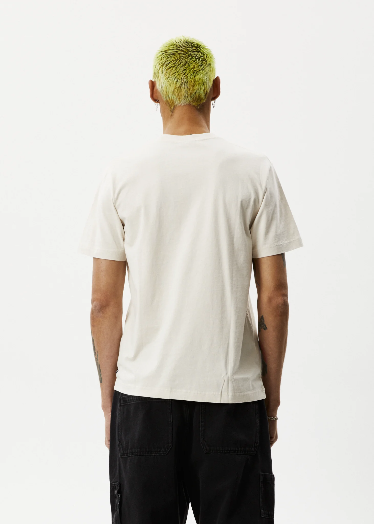 AFENDS Mens Vinyl - Retro Tee - Moonbeam - Image 5