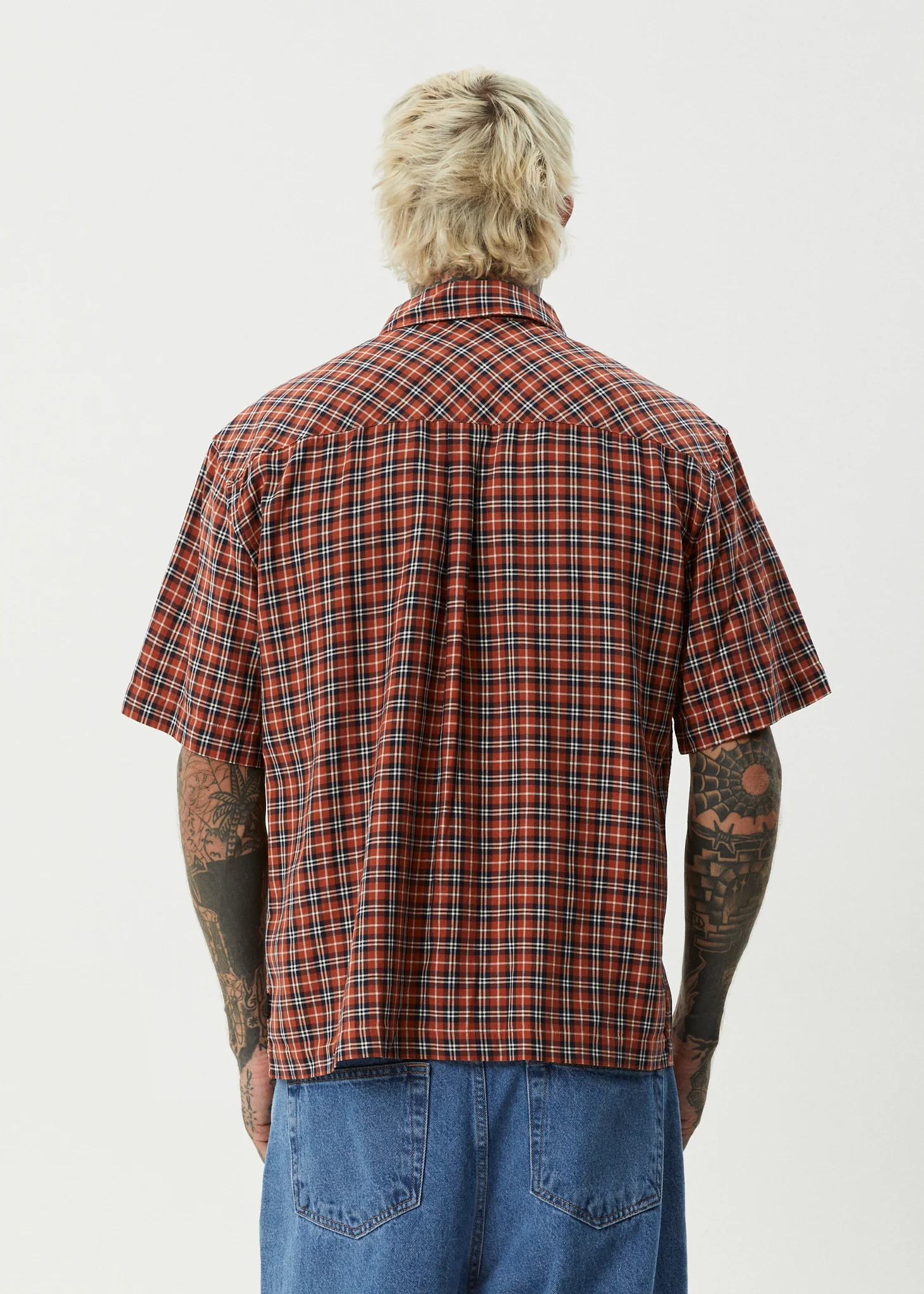 AFENDS Mens Wrecked - Short Sleeve Shirt - Terra - Image 11