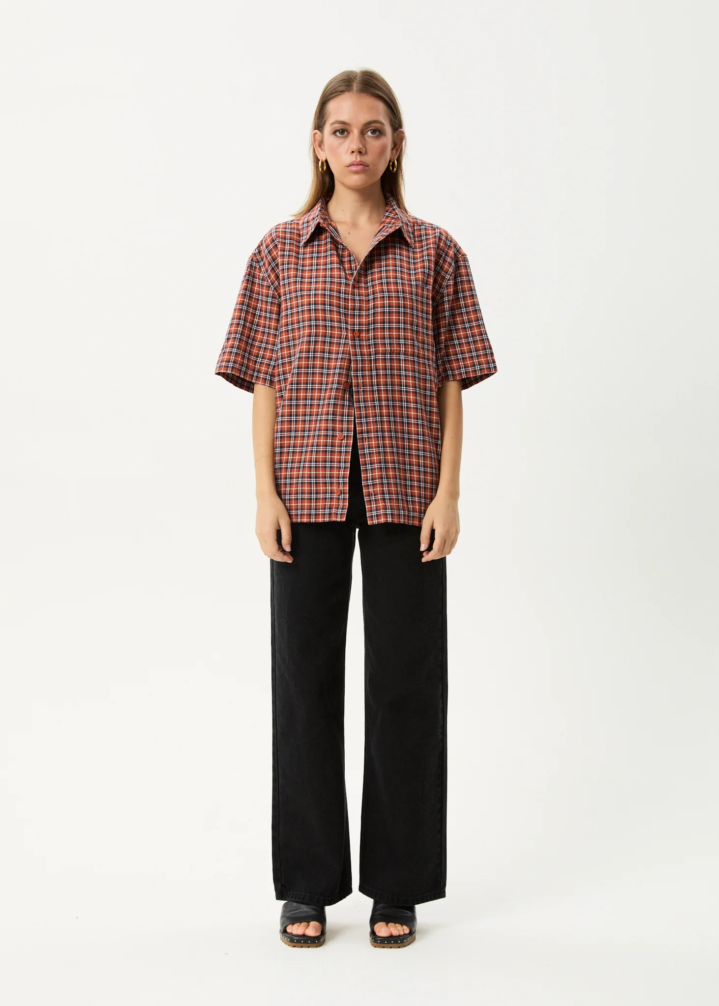 AFENDS Mens Wrecked - Short Sleeve Shirt - Terra - Image 12
