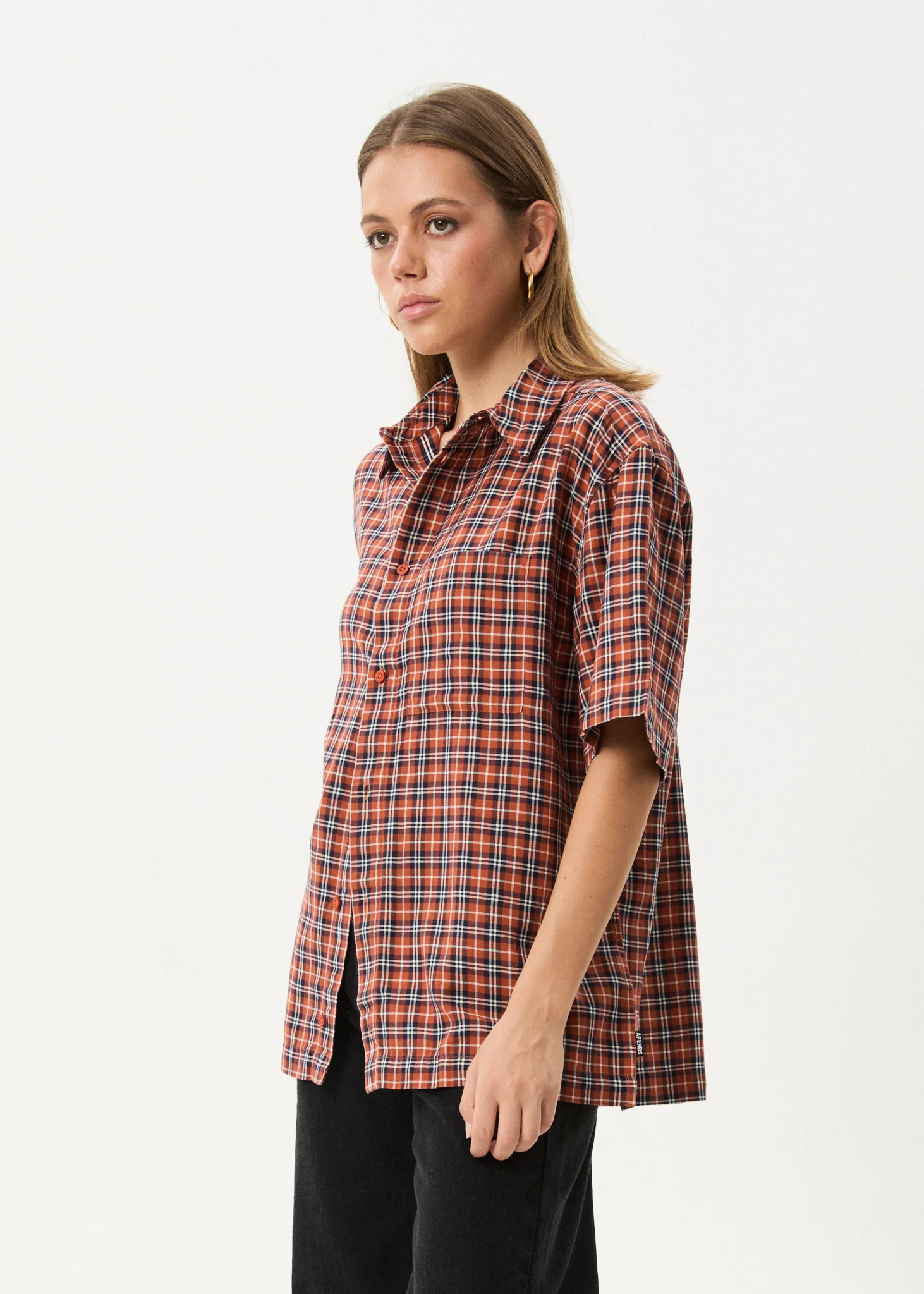 AFENDS Mens Wrecked - Short Sleeve Shirt - Terra - Image 6