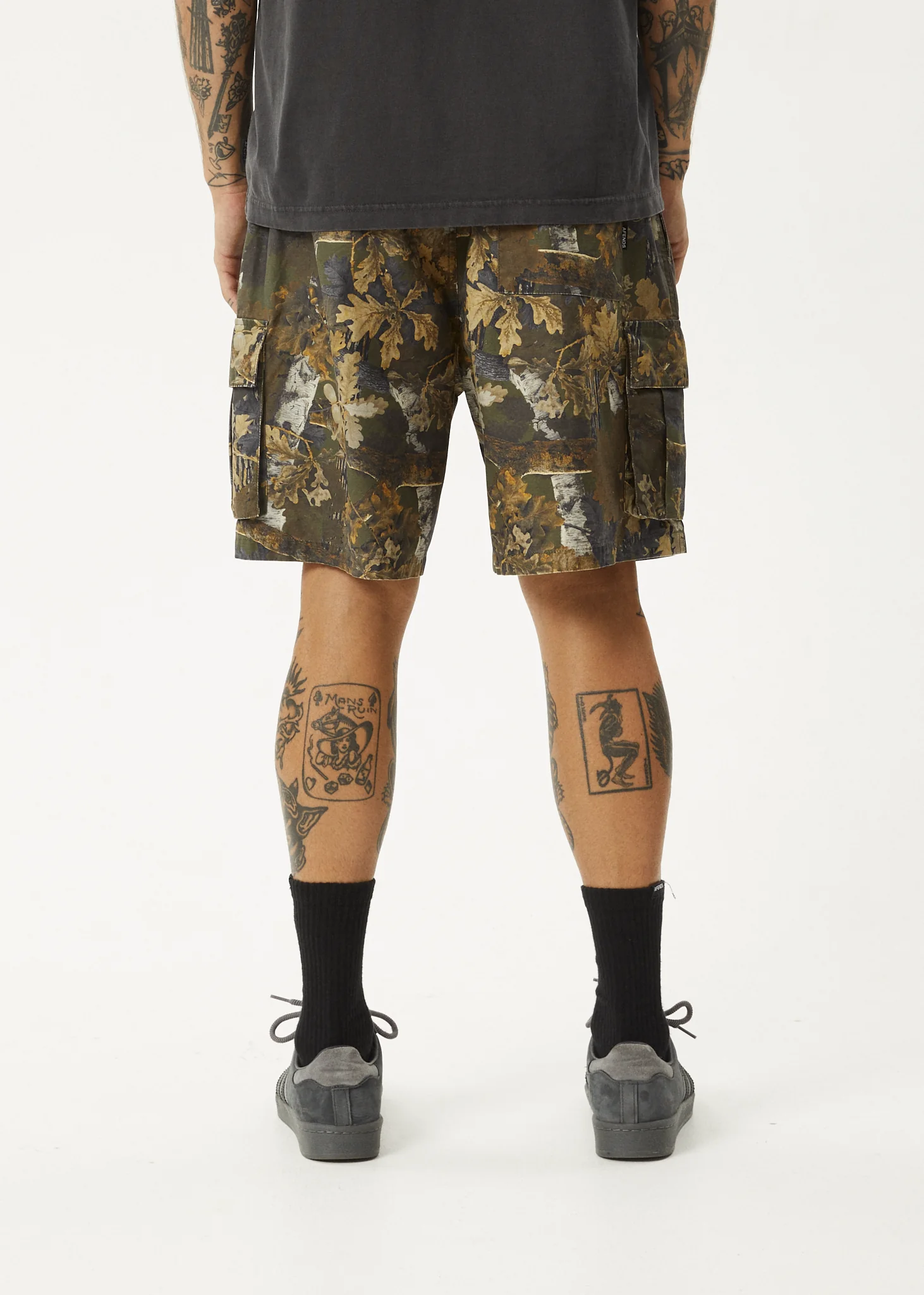 AFENDS Mens Ninety Eights Cargo - Oversized Cargo Short 20" - Find Me - Image 5