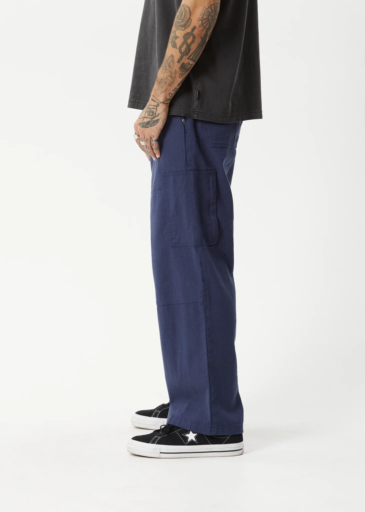 AFENDS Mens Richmond - Workwear Pant - Navy - Image 4