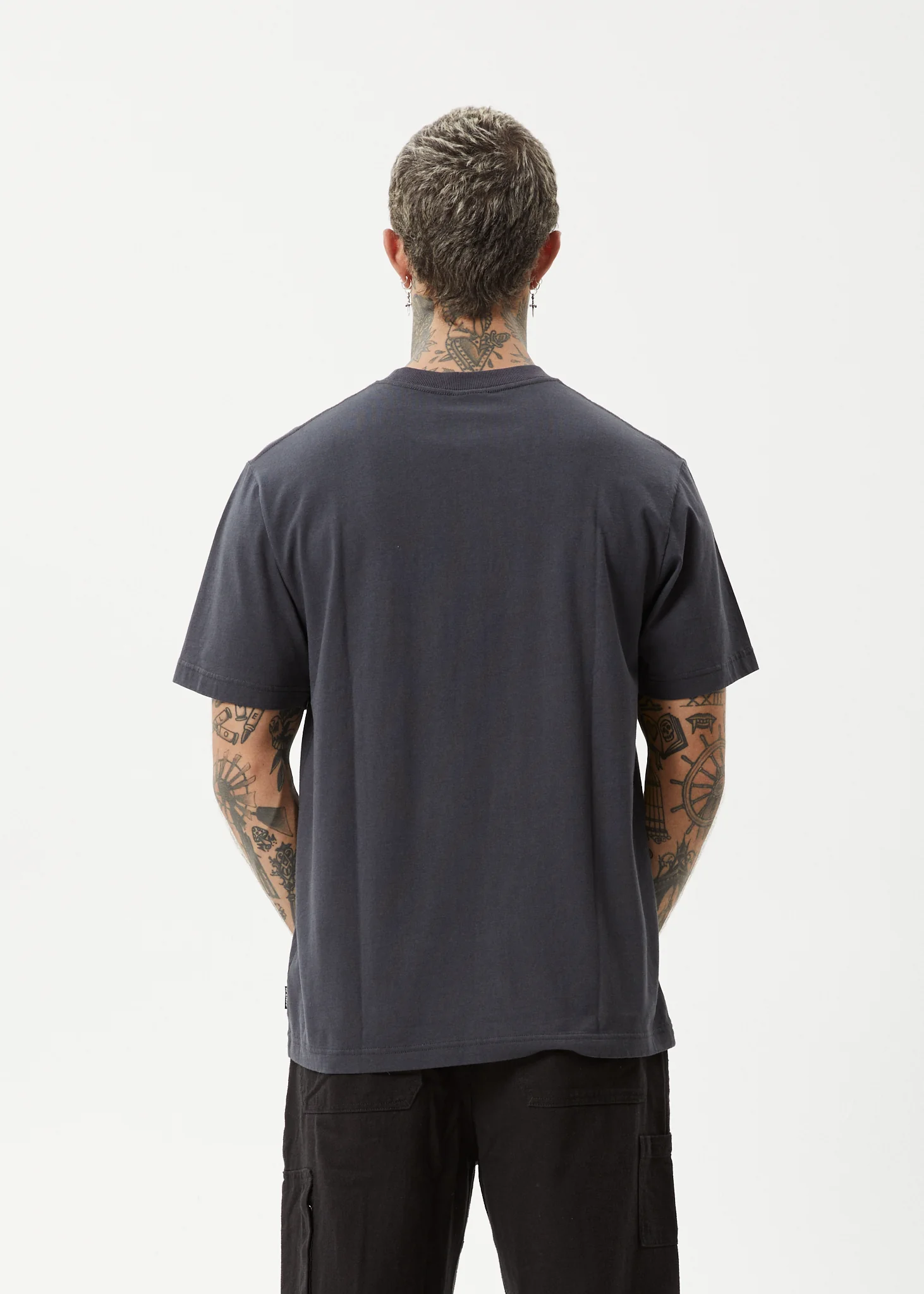 AFENDS Mens Vinyl - Retro Tee - Charcoal - Image 5