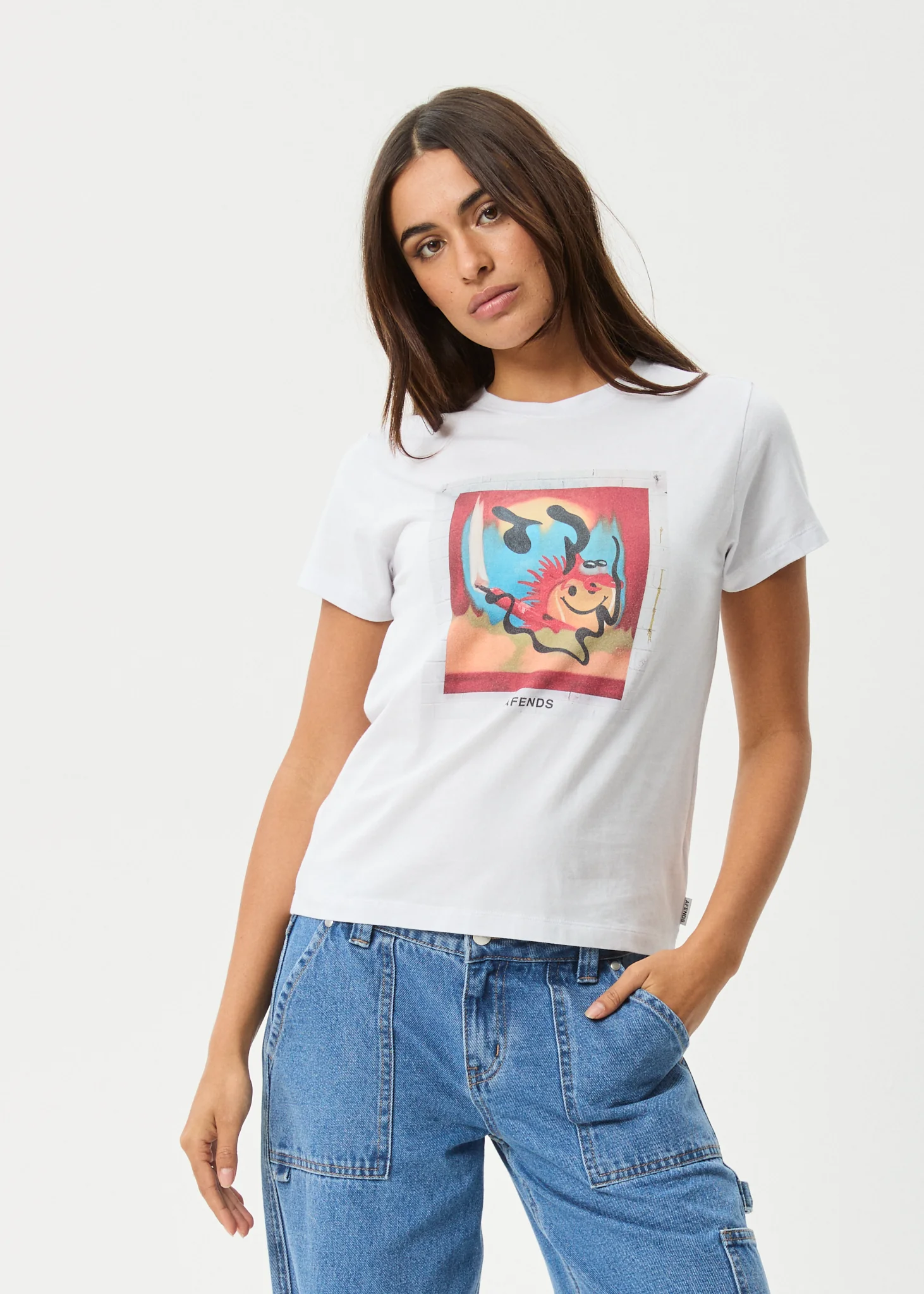 AFENDS Womens Apocalypso - Regular Tee - White - Image 2