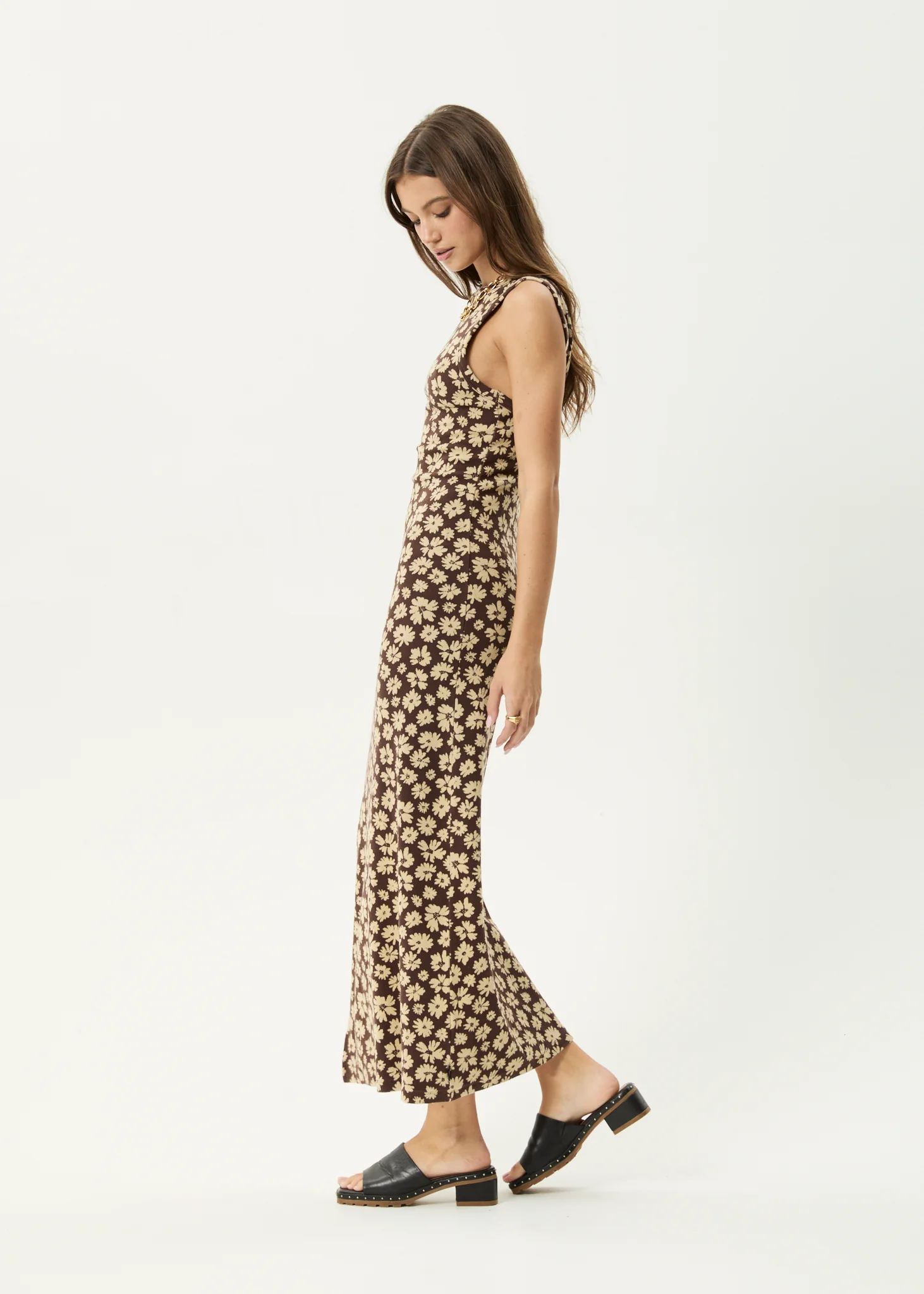AFENDS Womens Astoria - Maxi Dress - Coffee - Image 4
