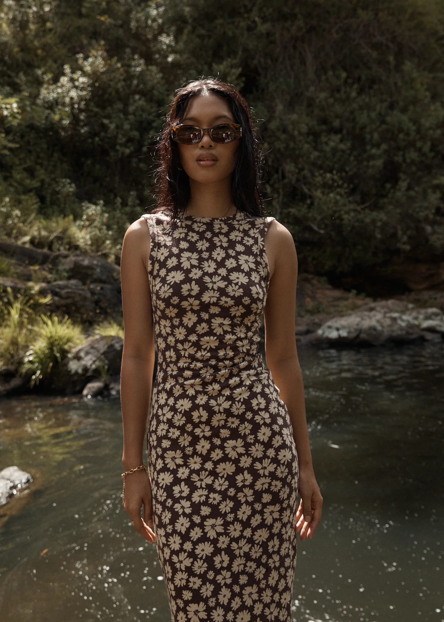 AFENDS Womens Astoria - Maxi Dress - Coffee - Image 6