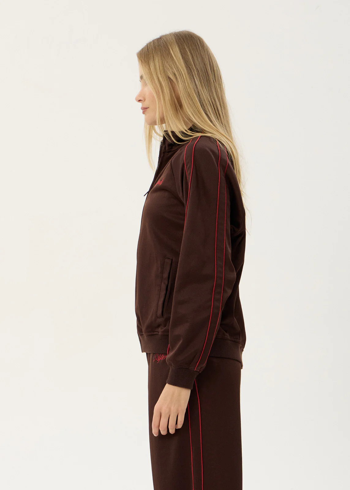 AFENDS Womens Avenue - Track Jacket - Coffee - Image 6