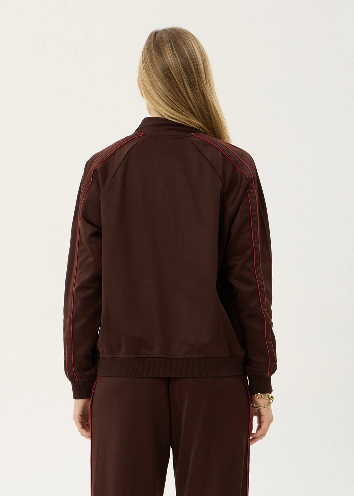 AFENDS Womens Avenue - Track Jacket - Coffee - Image 7
