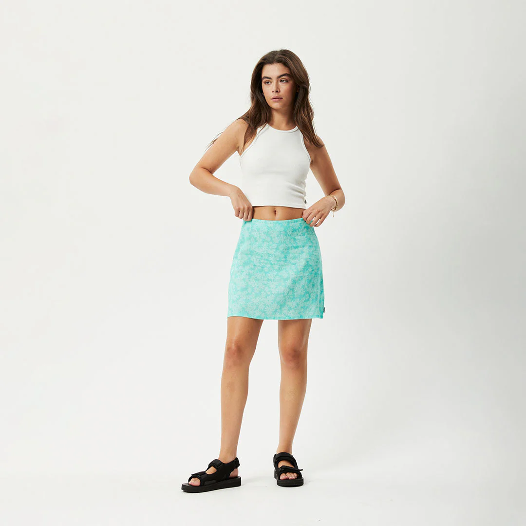AFENDS Womens Benny - Mini Skirt - Jade Daisy - Image 6