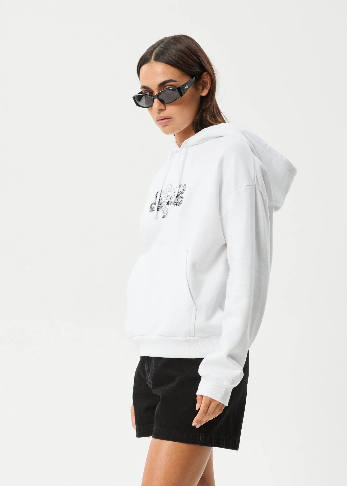 AFENDS Womens Bonfire - Hoodie - White - Image 3