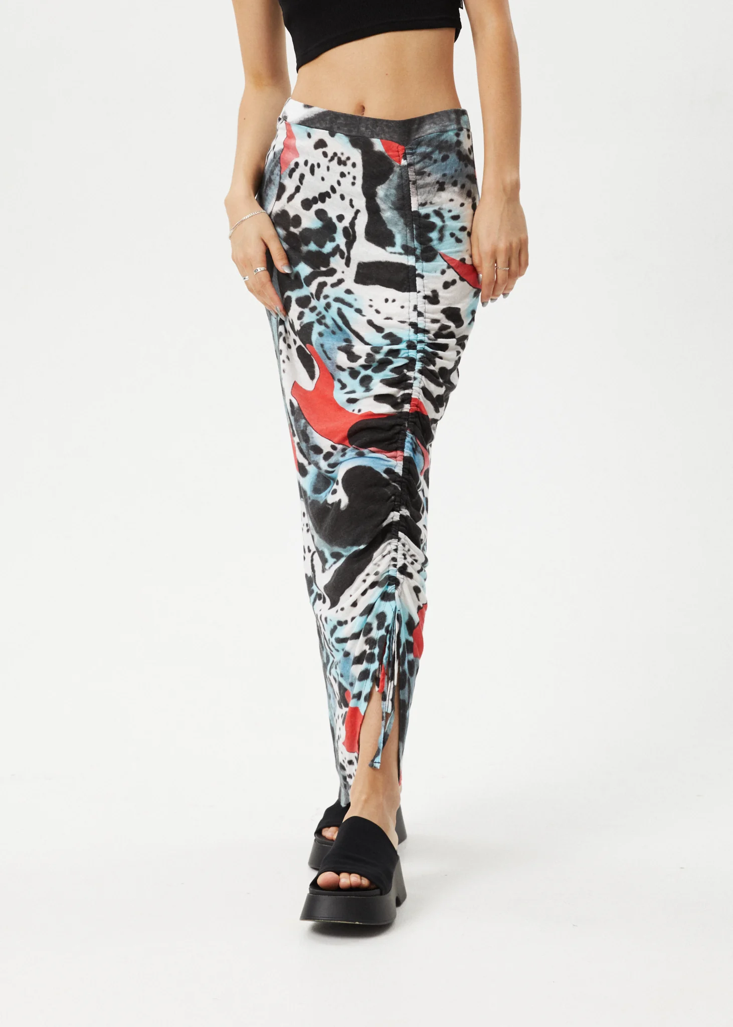 AFENDS Womens Dossy - Sheer Maxi Skirt - Black - Image 4