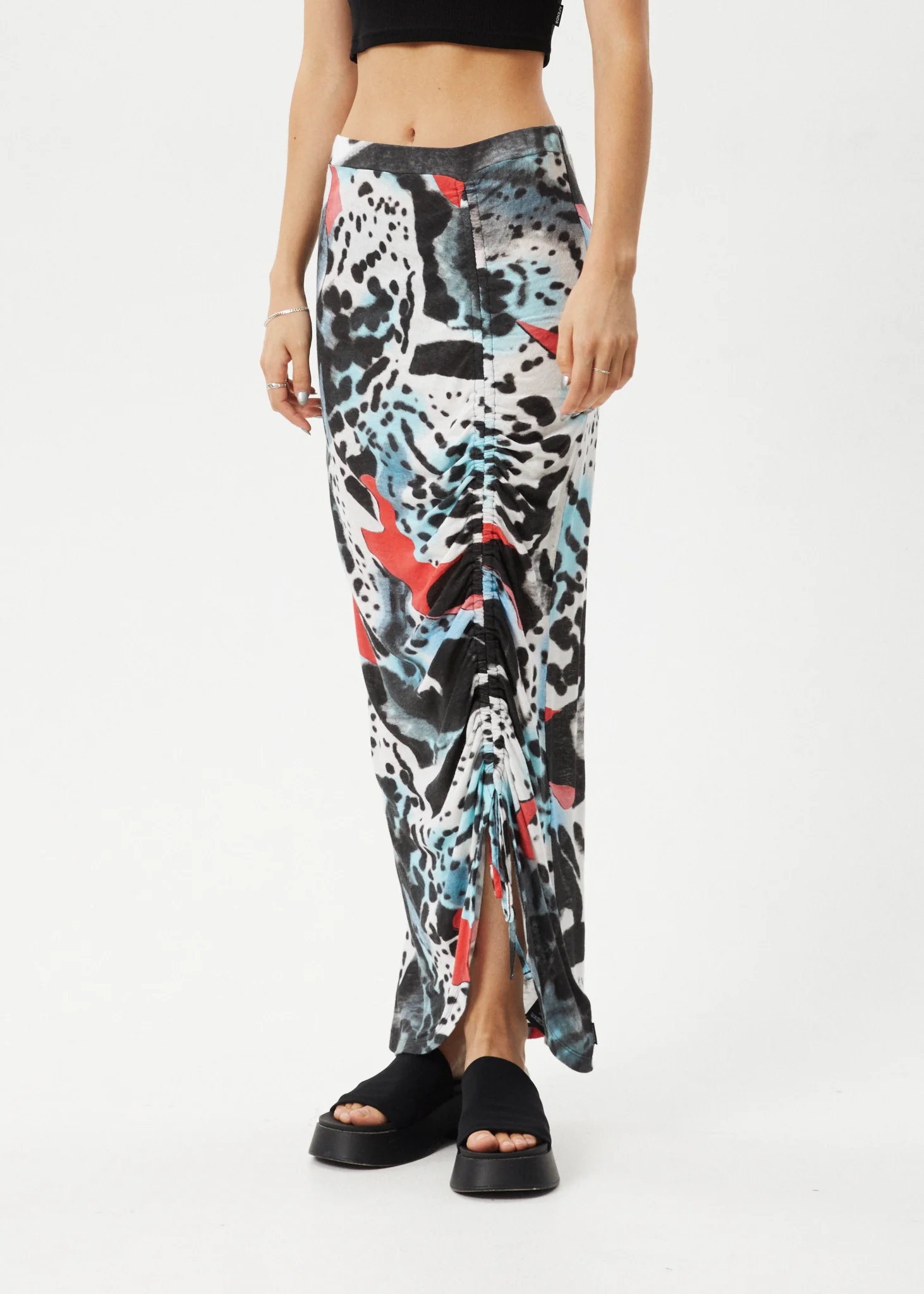 AFENDS Womens Dossy - Sheer Maxi Skirt - Black - Image 5