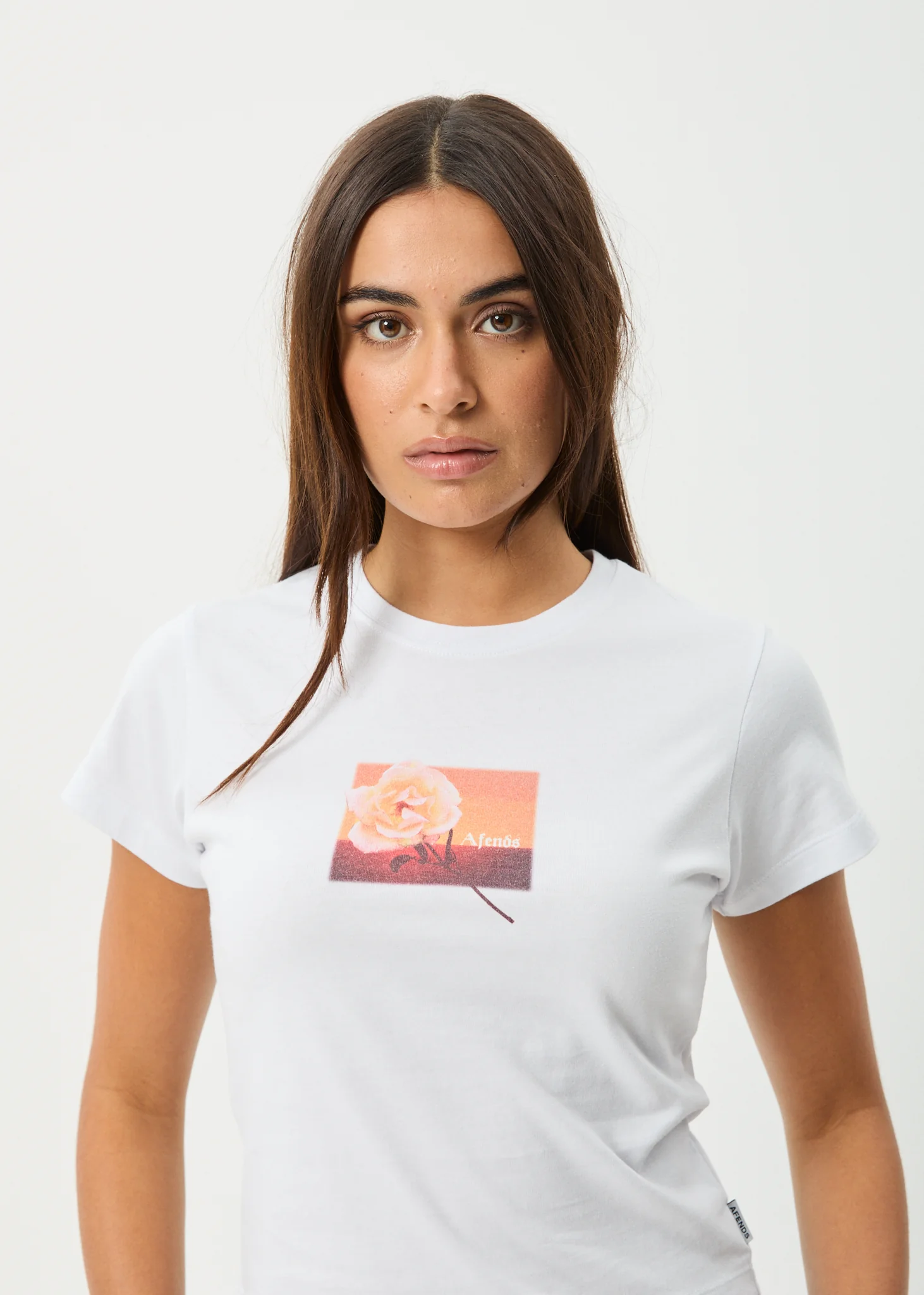 AFENDS Womens Film - Baby Tee - White - Image 6