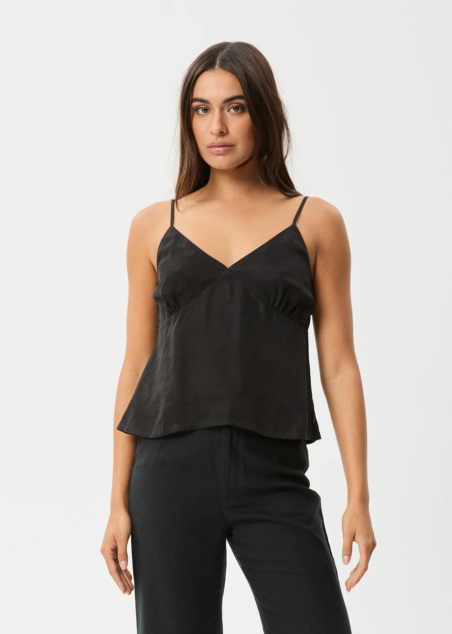 AFENDS Womens Gemma - Cupro Cami Top - Black - Image 2