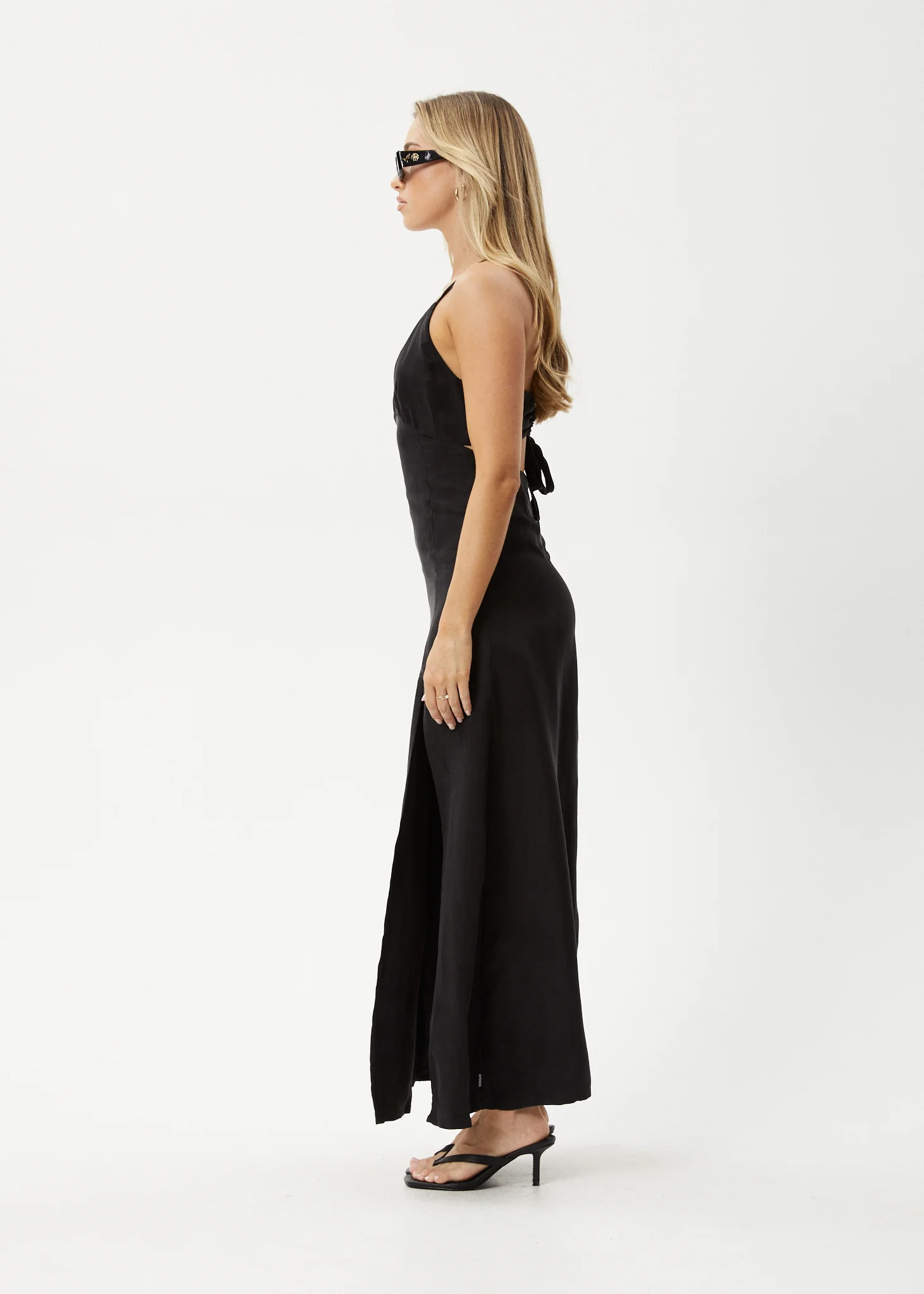 AFENDS Womens Grace - Cupro Maxi Dress - Black - Image 5