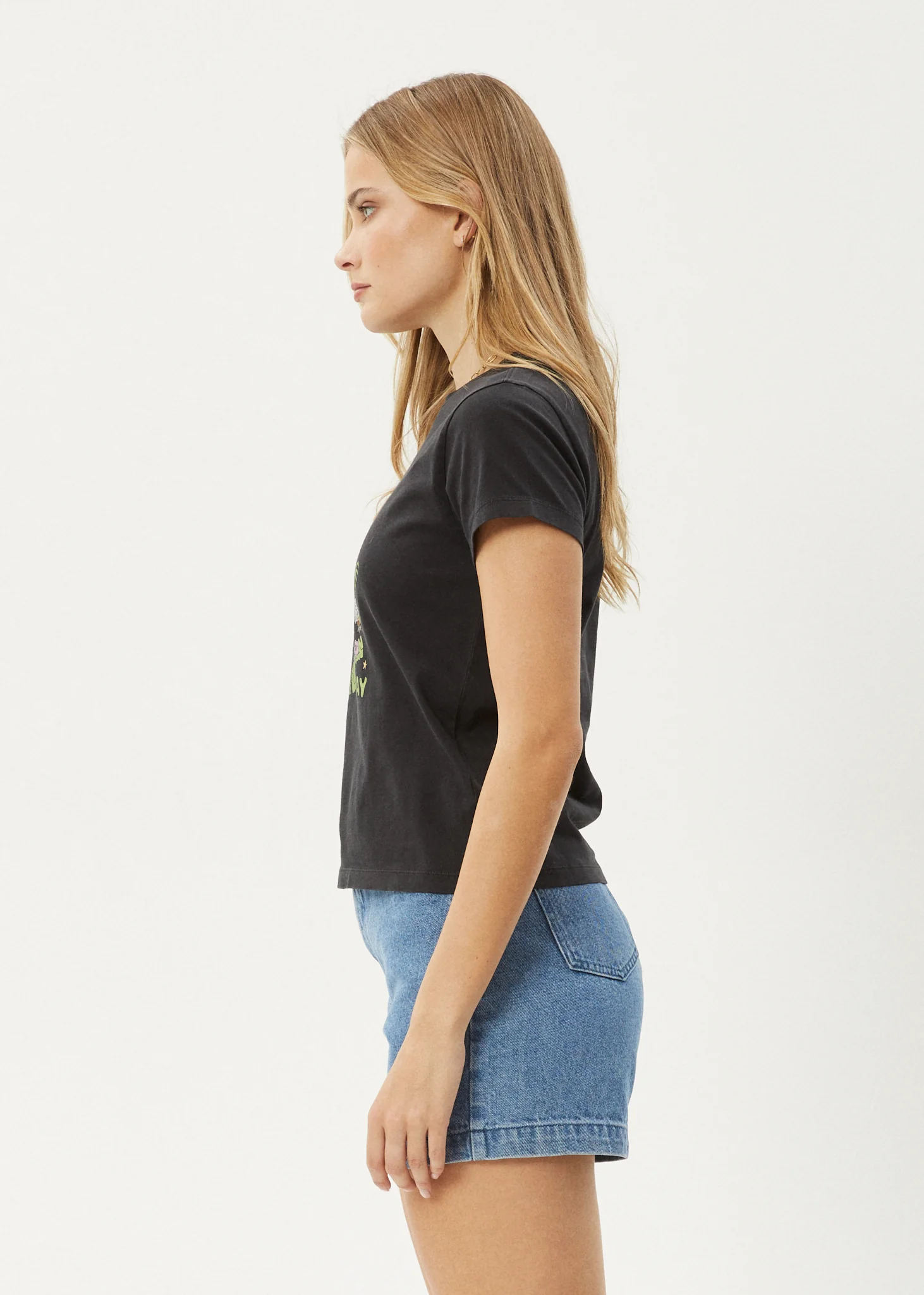 AFENDS Womens Greetings - Regular Tee - Stone Black - Image 4