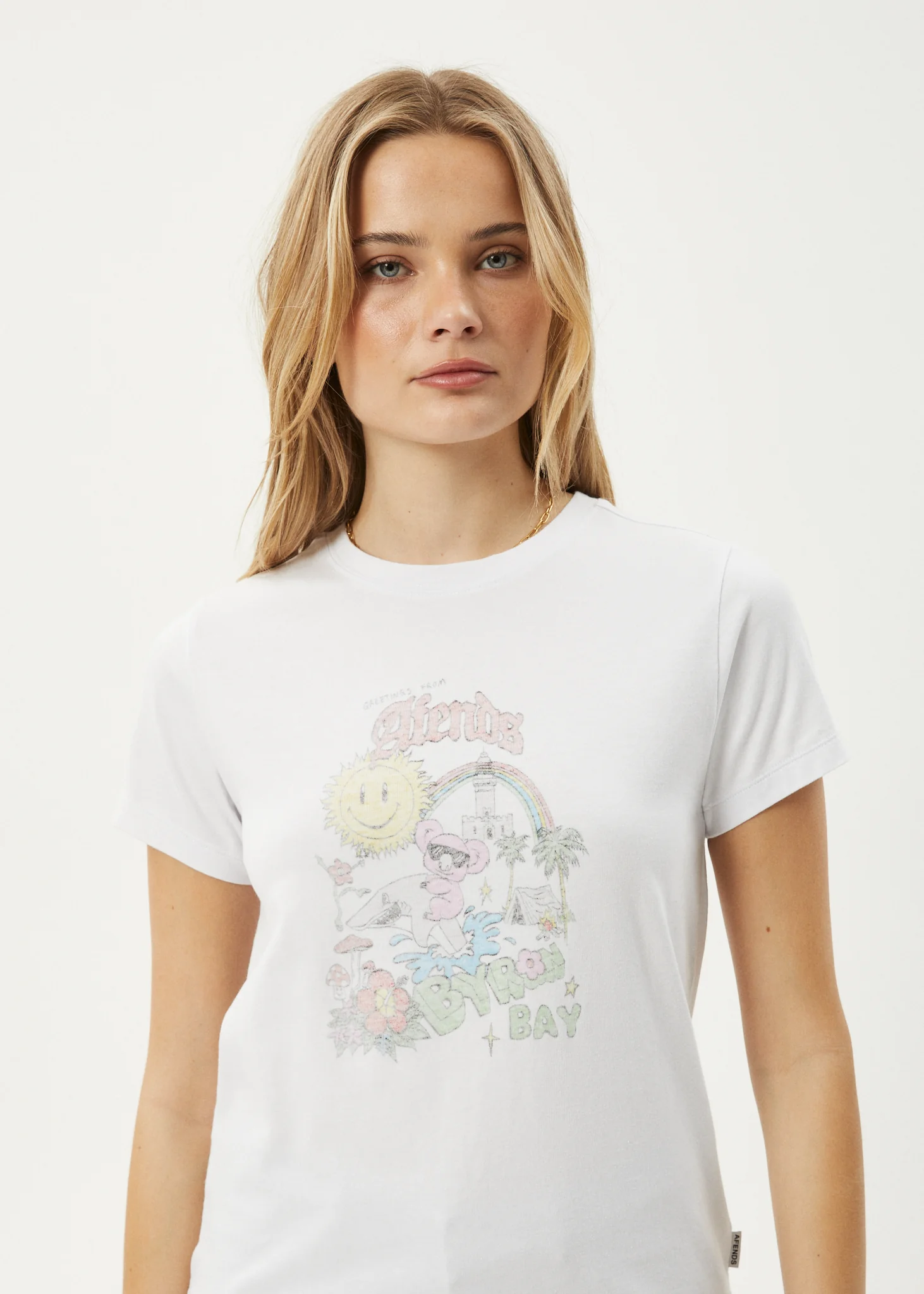 AFENDS Womens Greetings - Regular Tee - White - Image 6