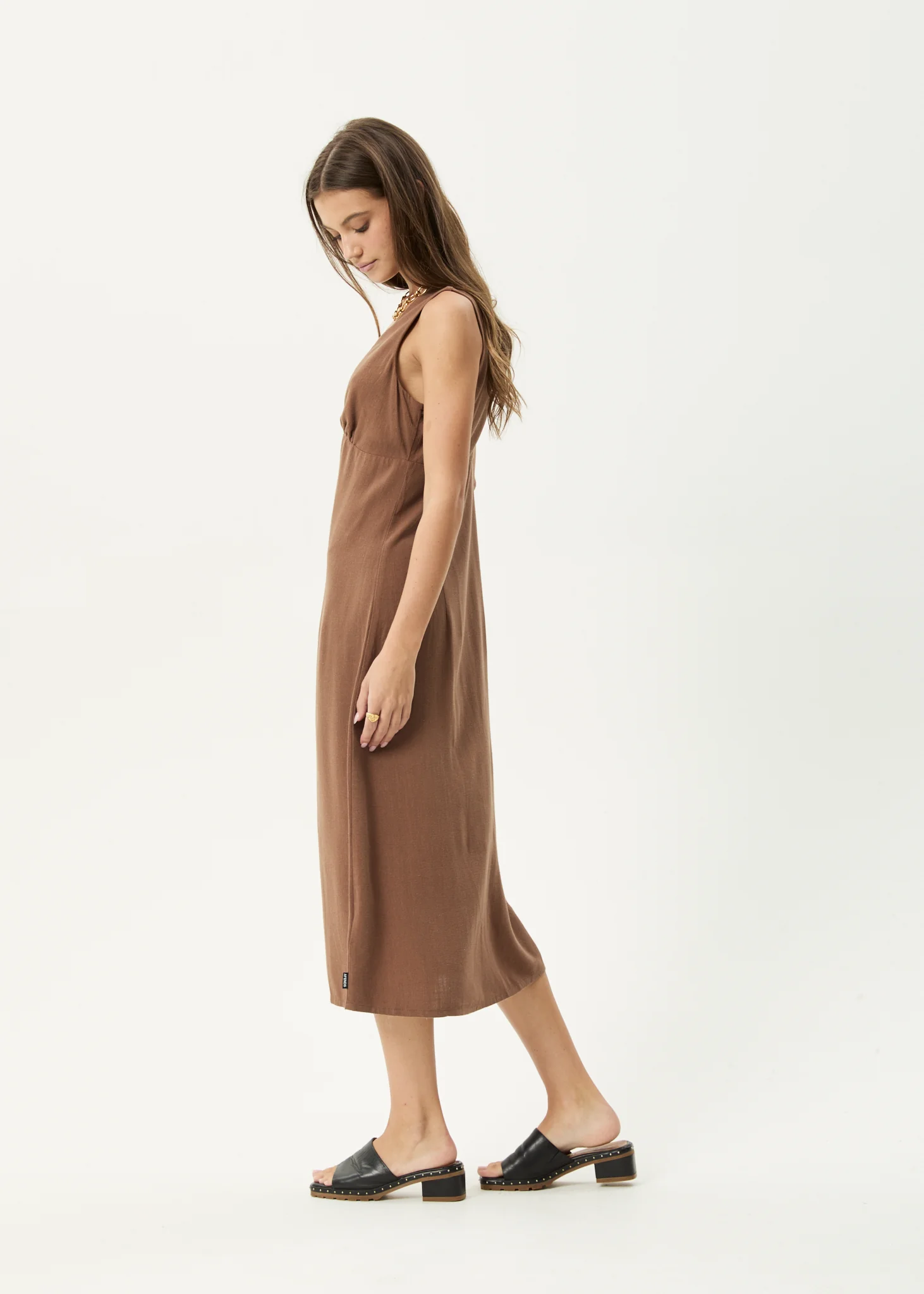 AFENDS Womens Hartley - Maxi Dress - Cinnamon - Image 4
