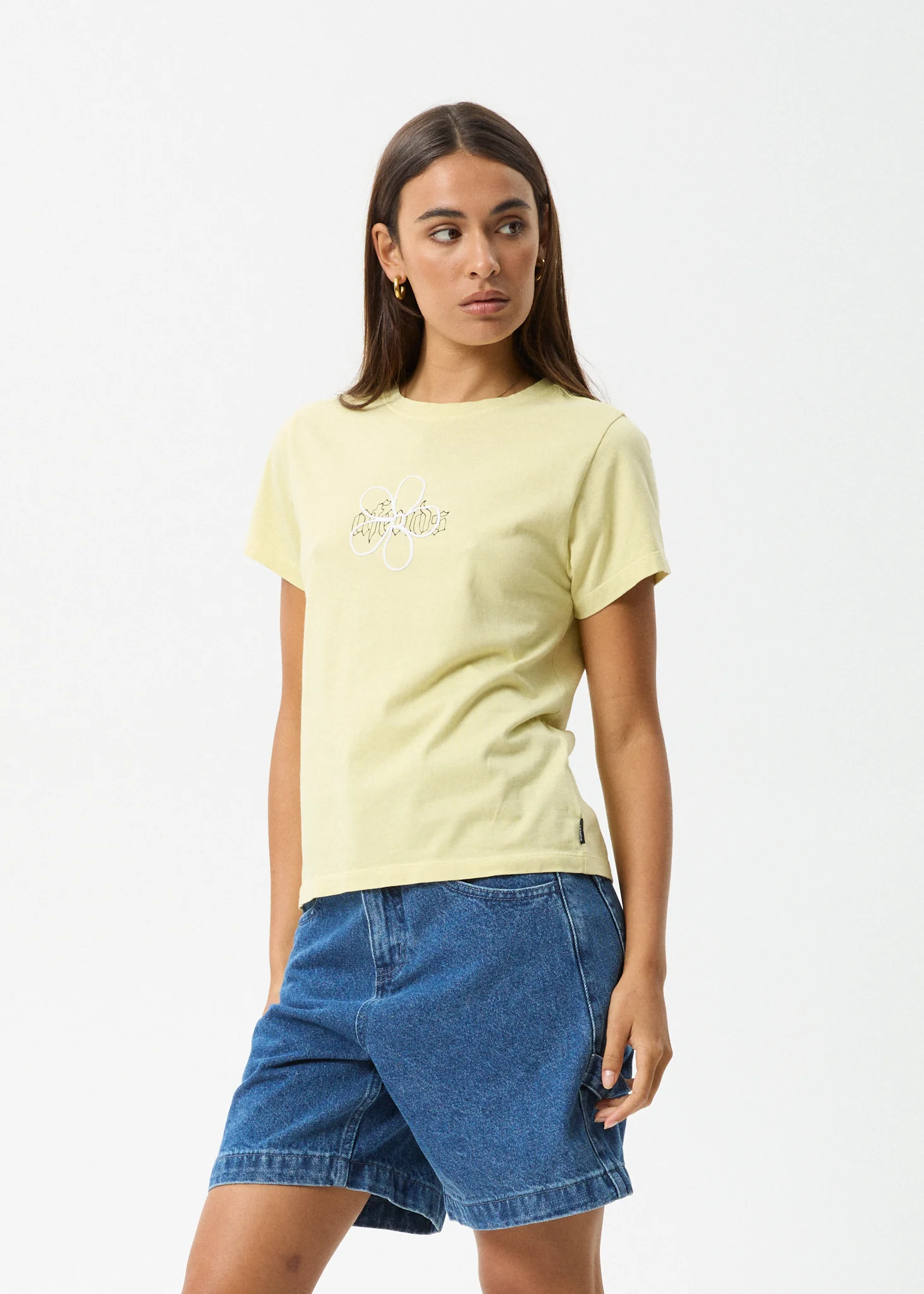 AFENDS Womens Heidi - Regular Tee - Lemongrass - Image 2
