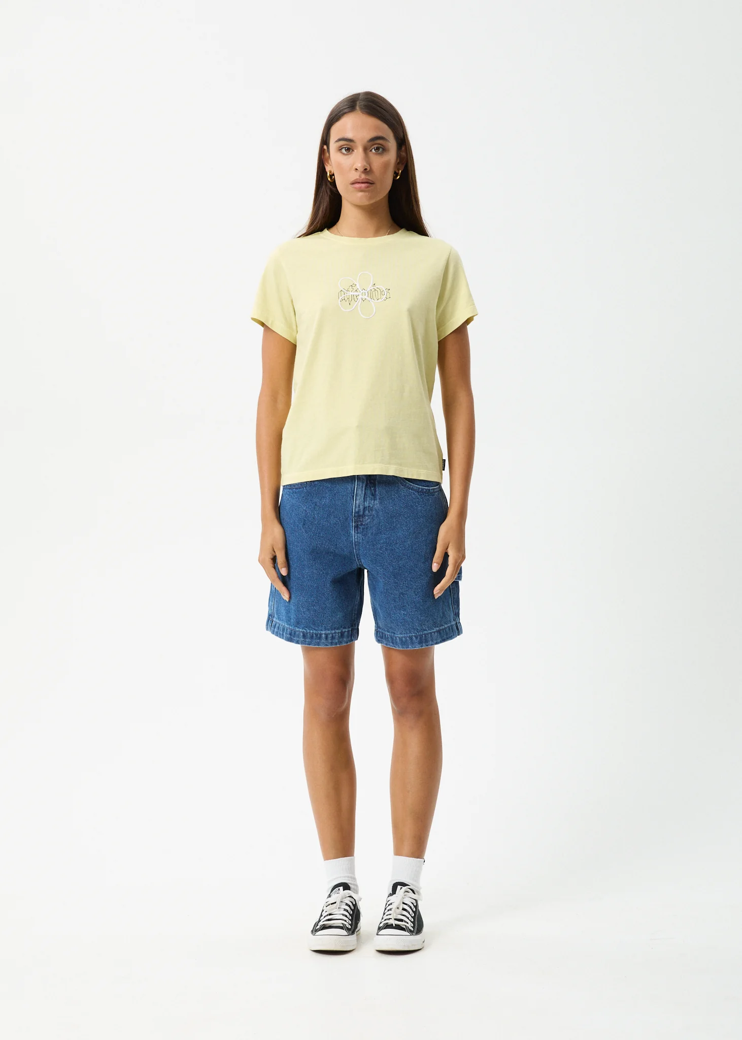 AFENDS Womens Heidi - Regular Tee - Lemongrass - Image 5