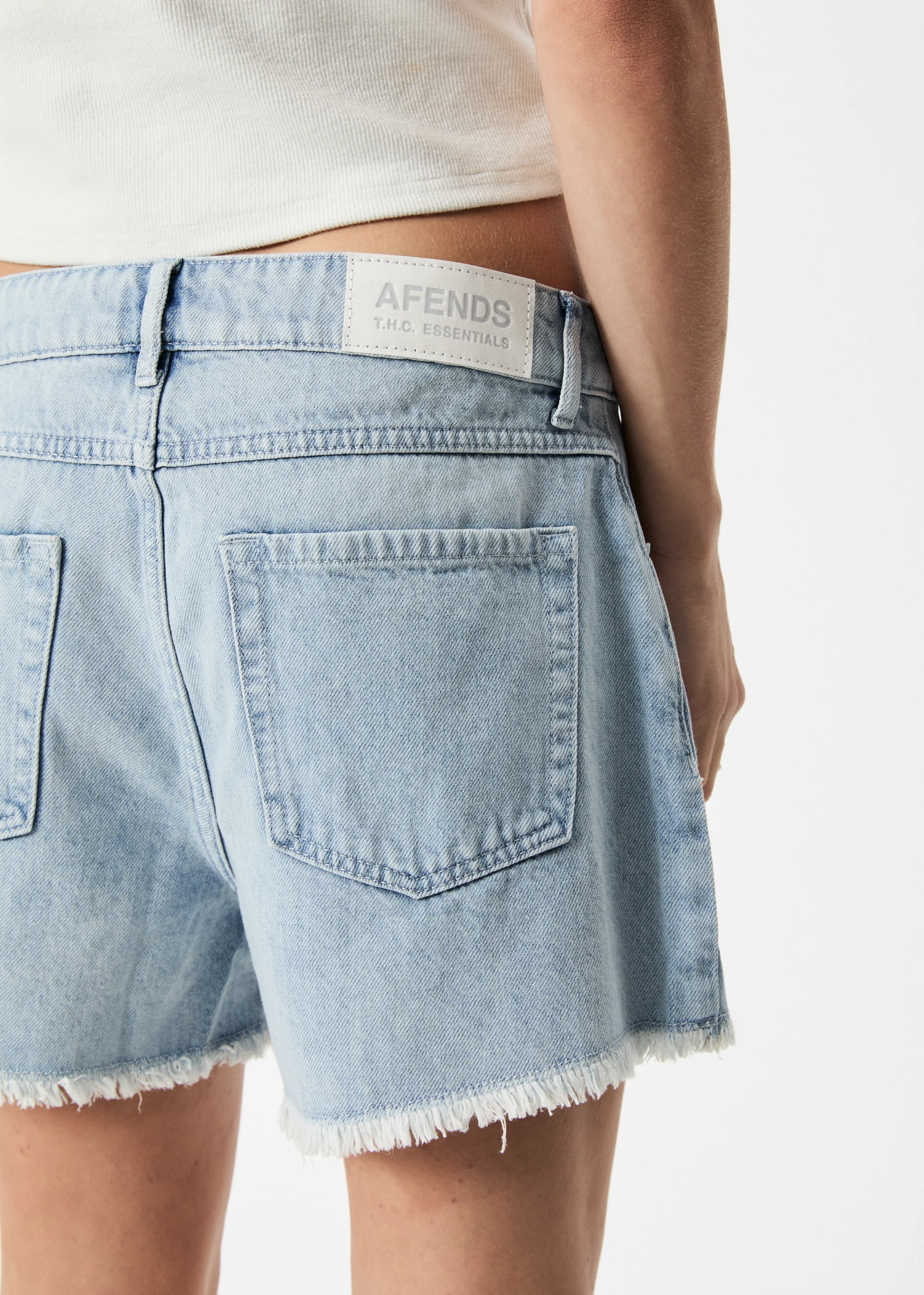 AFENDS Womens Isabella - Denim Low Rise Short - Vintage Blue - Image 5