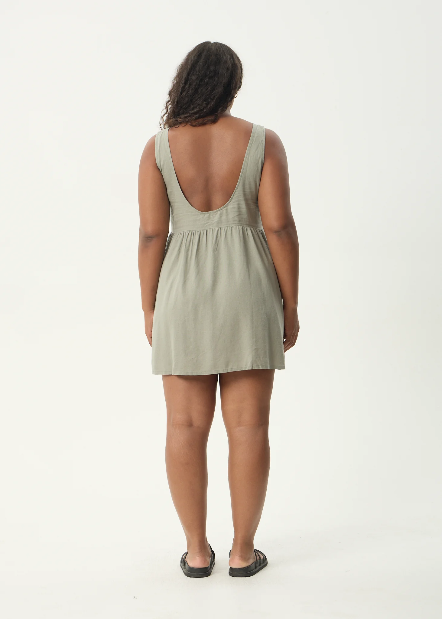 AFENDS Womens Jesse - Mini Dress - Olive - Image 10