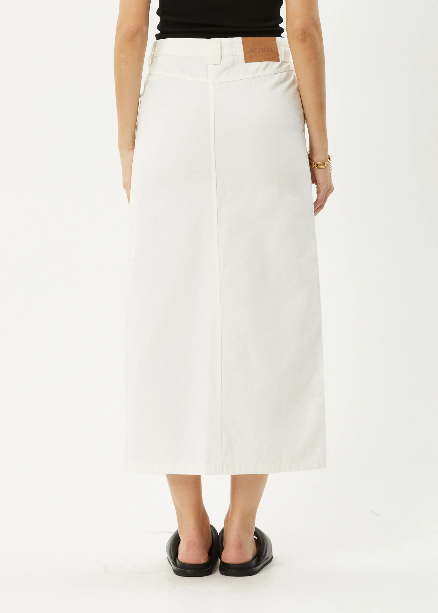 AFENDS Womens Lexi - Maxi Skirt - Off White - Image 6