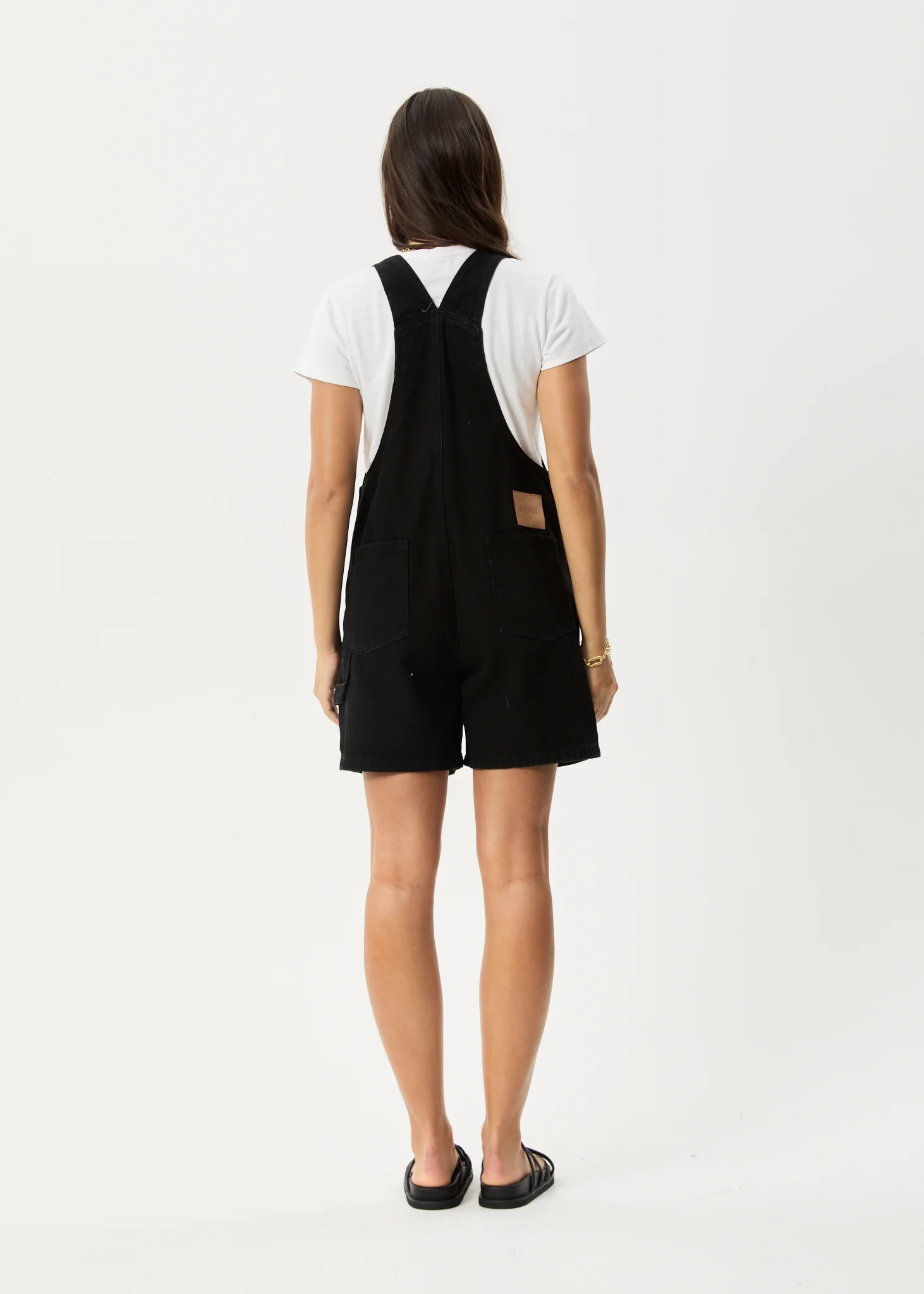 AFENDS Womens Lil Louis - Denim Overall - Washed Black - Image 5