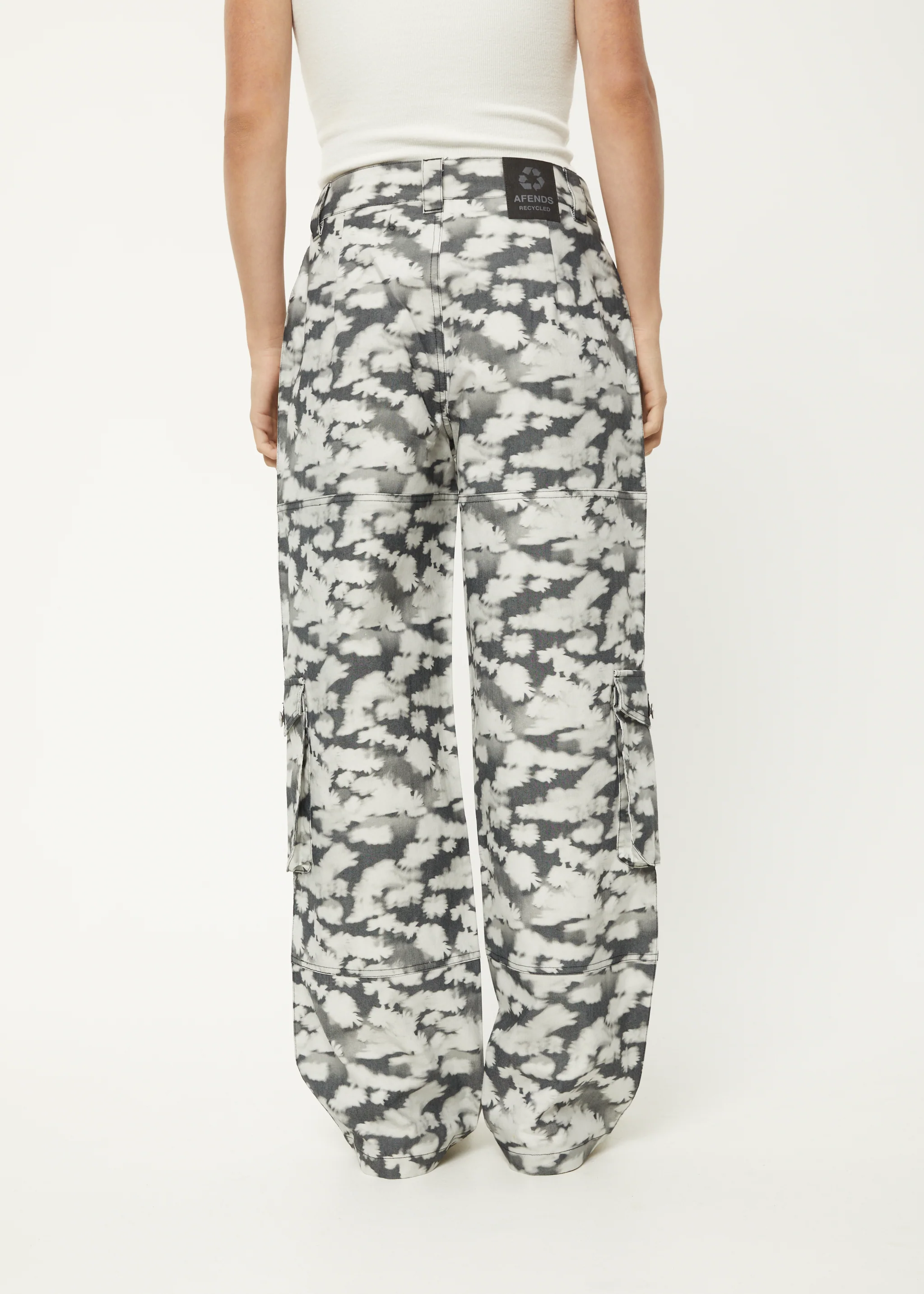 AFENDS Womens Linger - Cargo Pant - Black Floral - Image 5