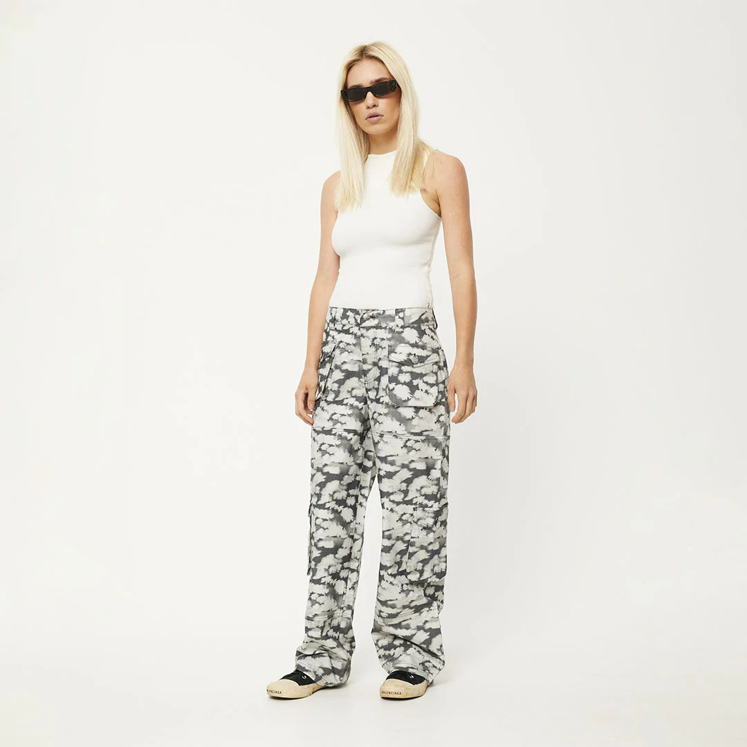 AFENDS Womens Linger - Cargo Pant - Black Floral - Image 6