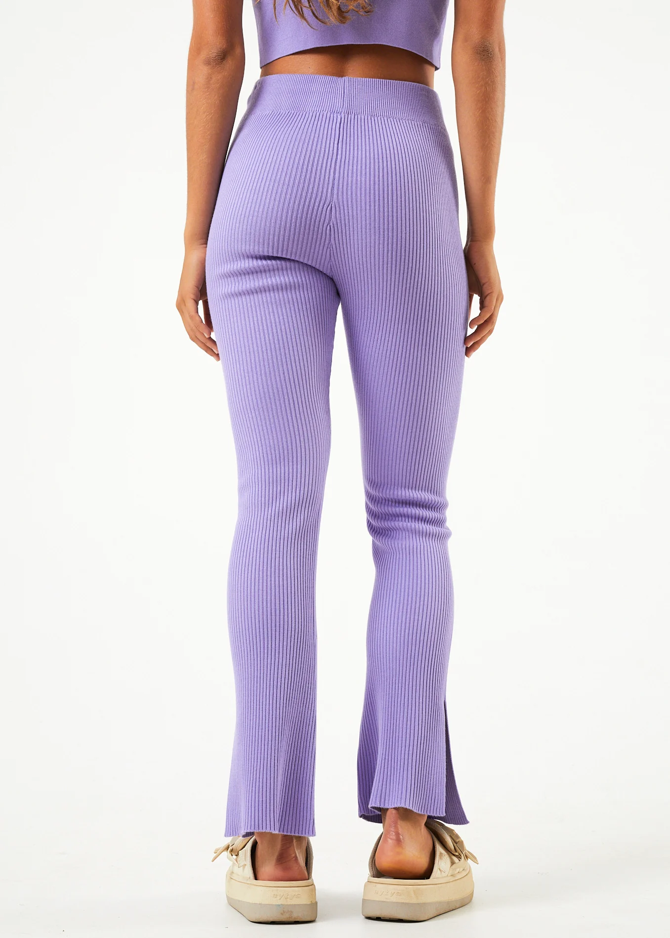 AFENDS Womens Lula - Knit Pant - Plum - Image 4