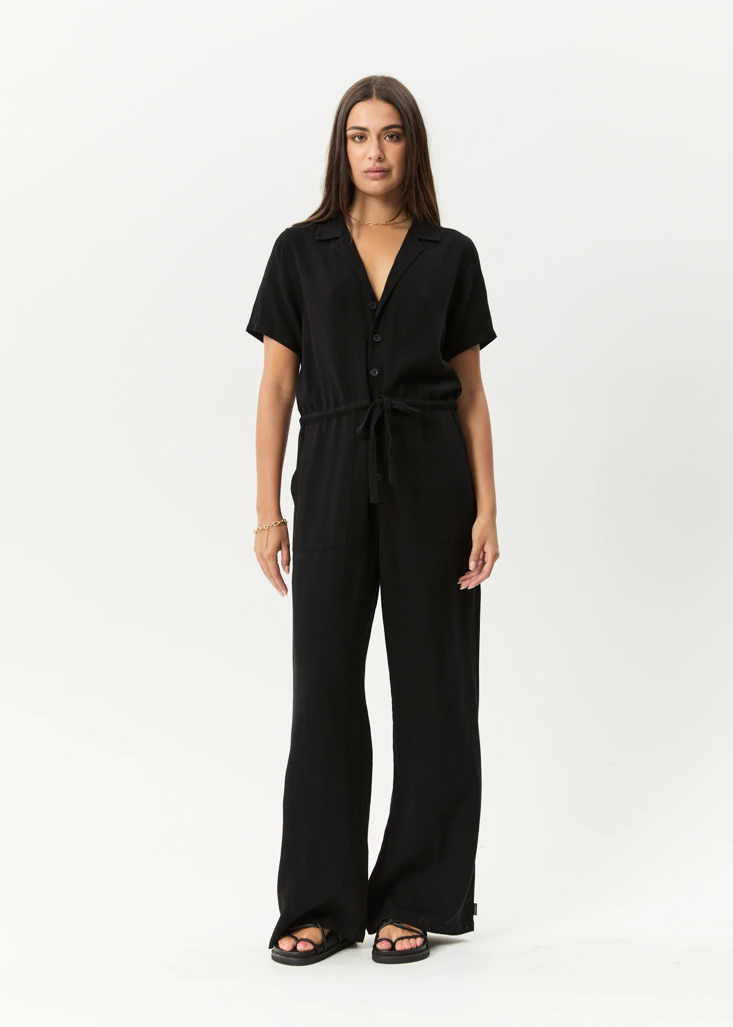 AFENDS Womens Mason - Relaxed Jumpsuit - Black - Image 2