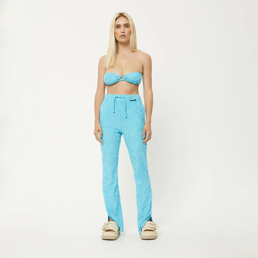 AFENDS Womens Moon - Terry Pant - Blue Daisy - Image 5