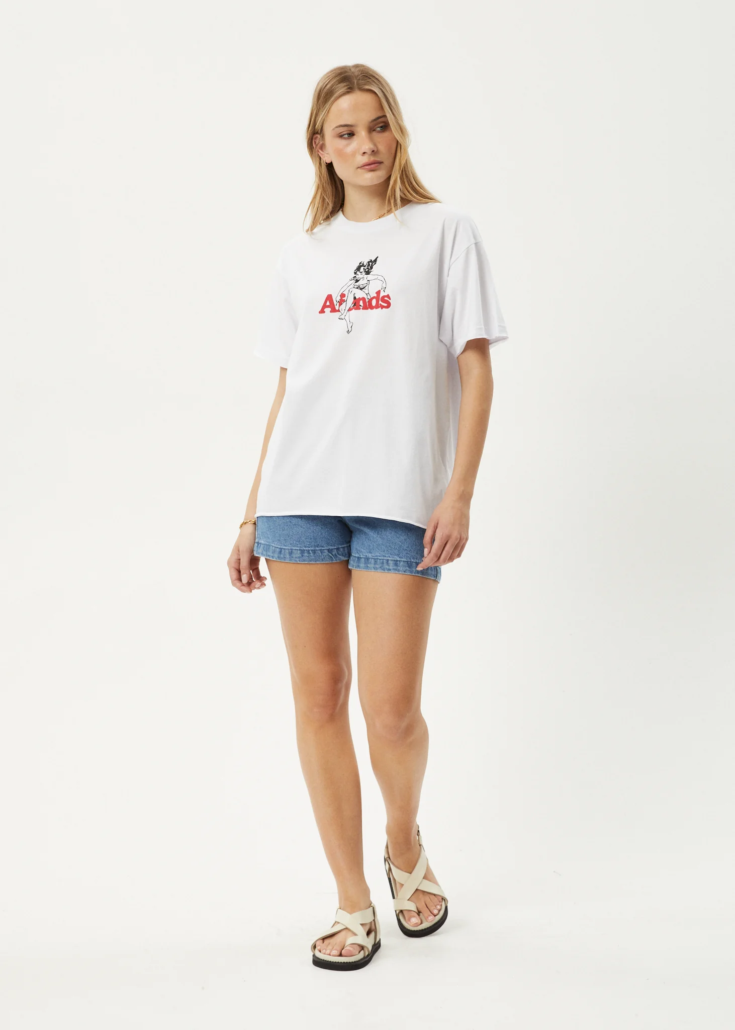 AFENDS Womens No Fury - Oversized Tee - White - Image 6