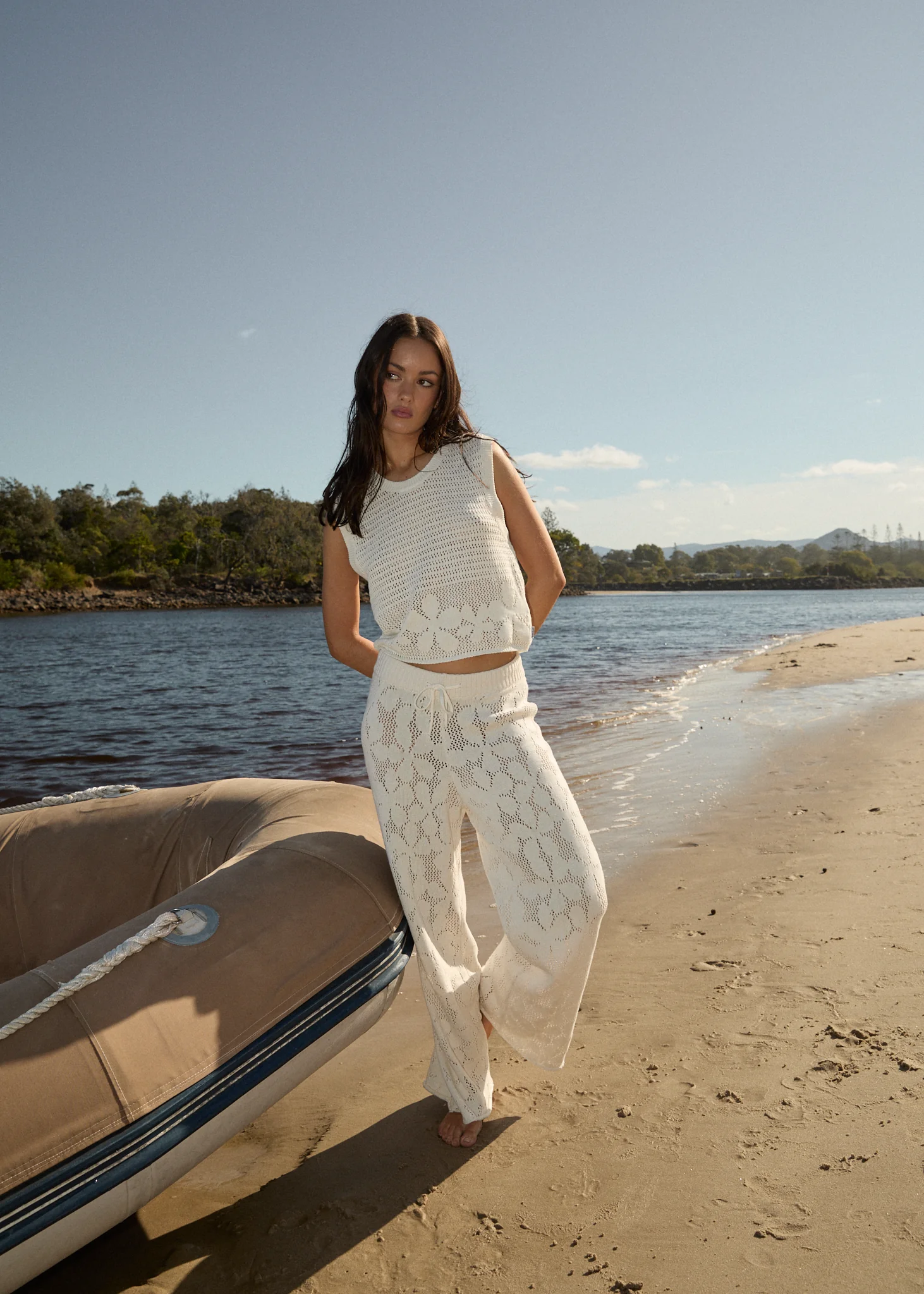 AFENDS Womens Saint - Knit Pant - White - Image 2