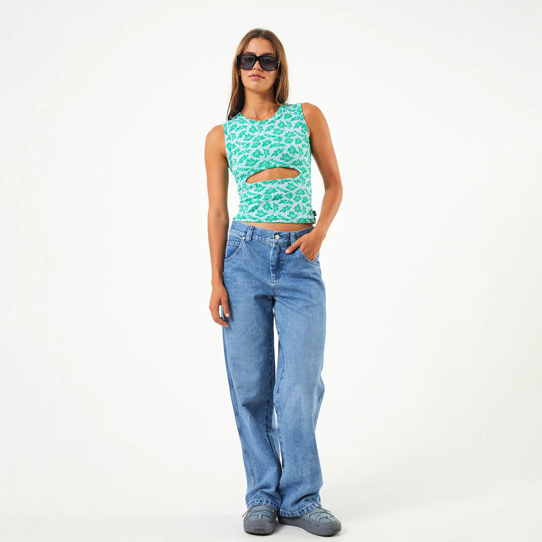 AFENDS Womens See You - Cut Out Sleeveless Top - Powder Blue - Image 6