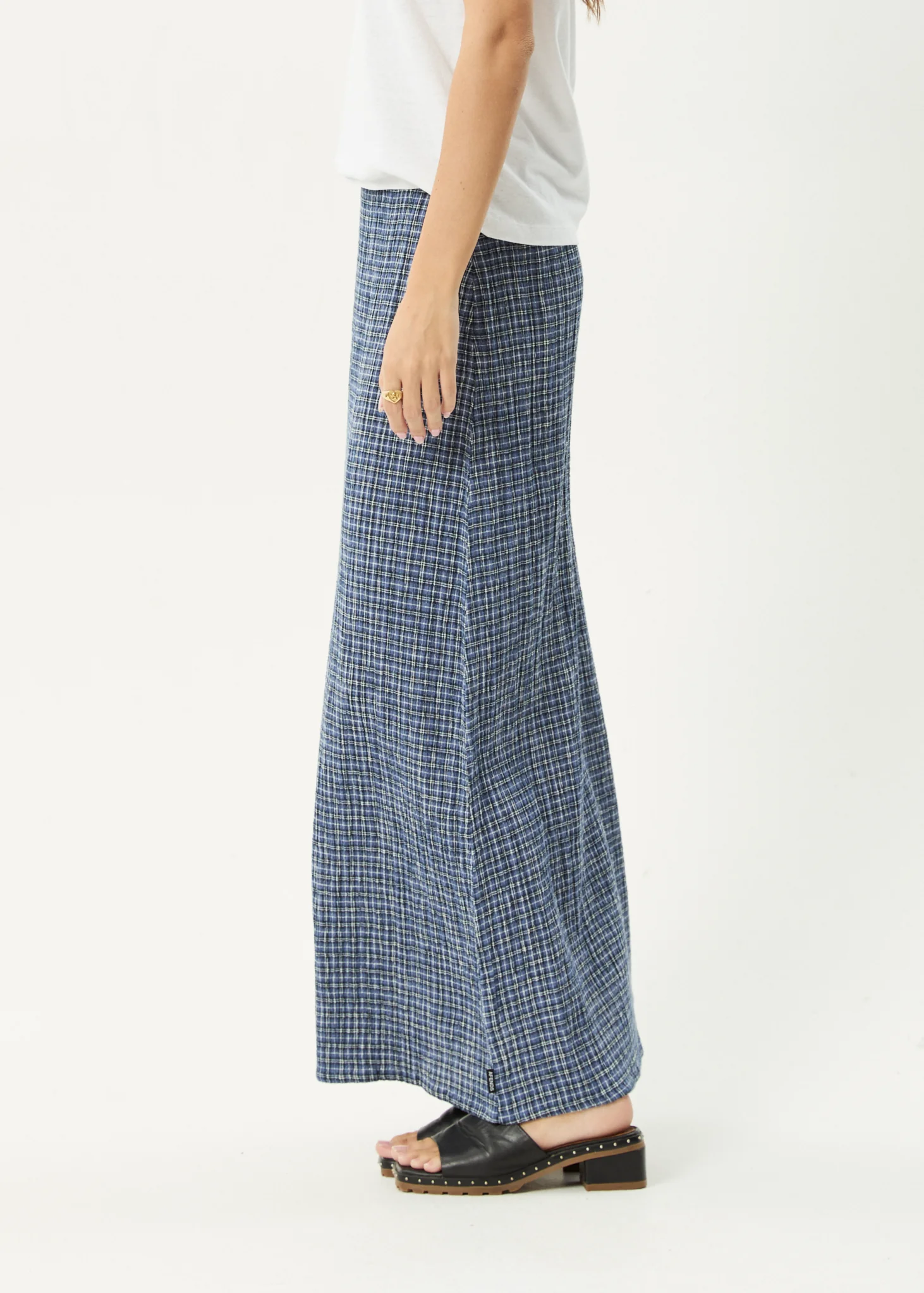AFENDS Womens Lita - Seersucker Maxi Skirt - Shipwreck Marlin - Image 10